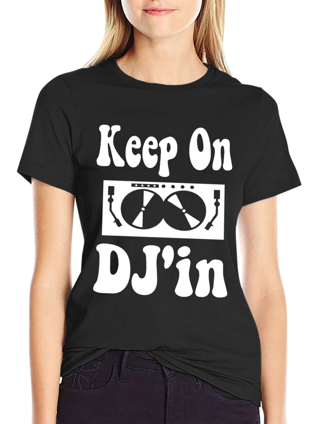 Keep On DJin Black T-Shirt