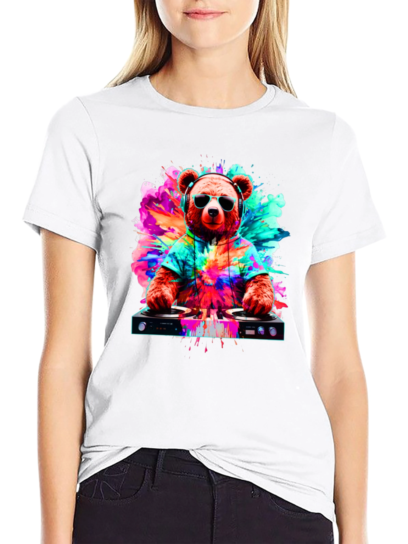 DJ Bear Graphic T-Shirt