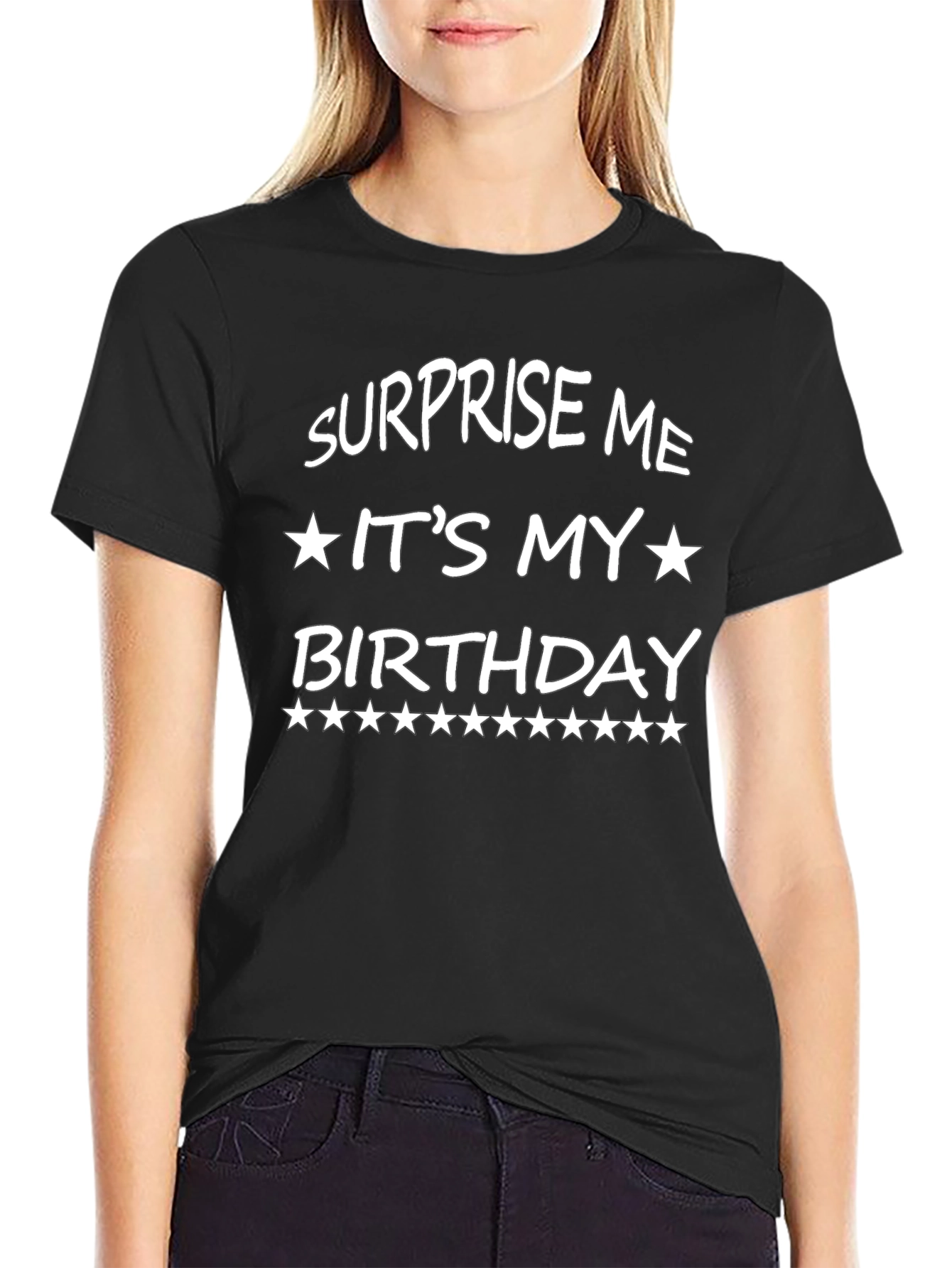 Surprise Me Its My Birthday Graphic Tee
