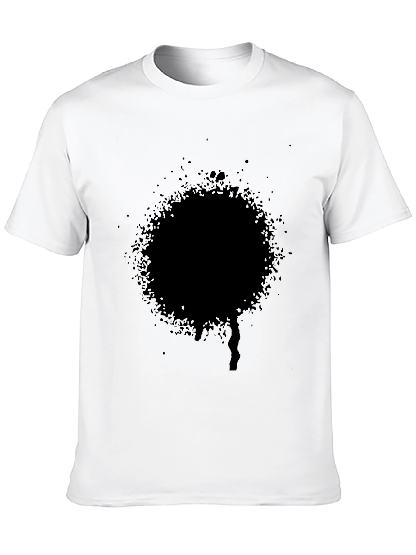 Modern Black T-Shirt with Abstract Circle Design
