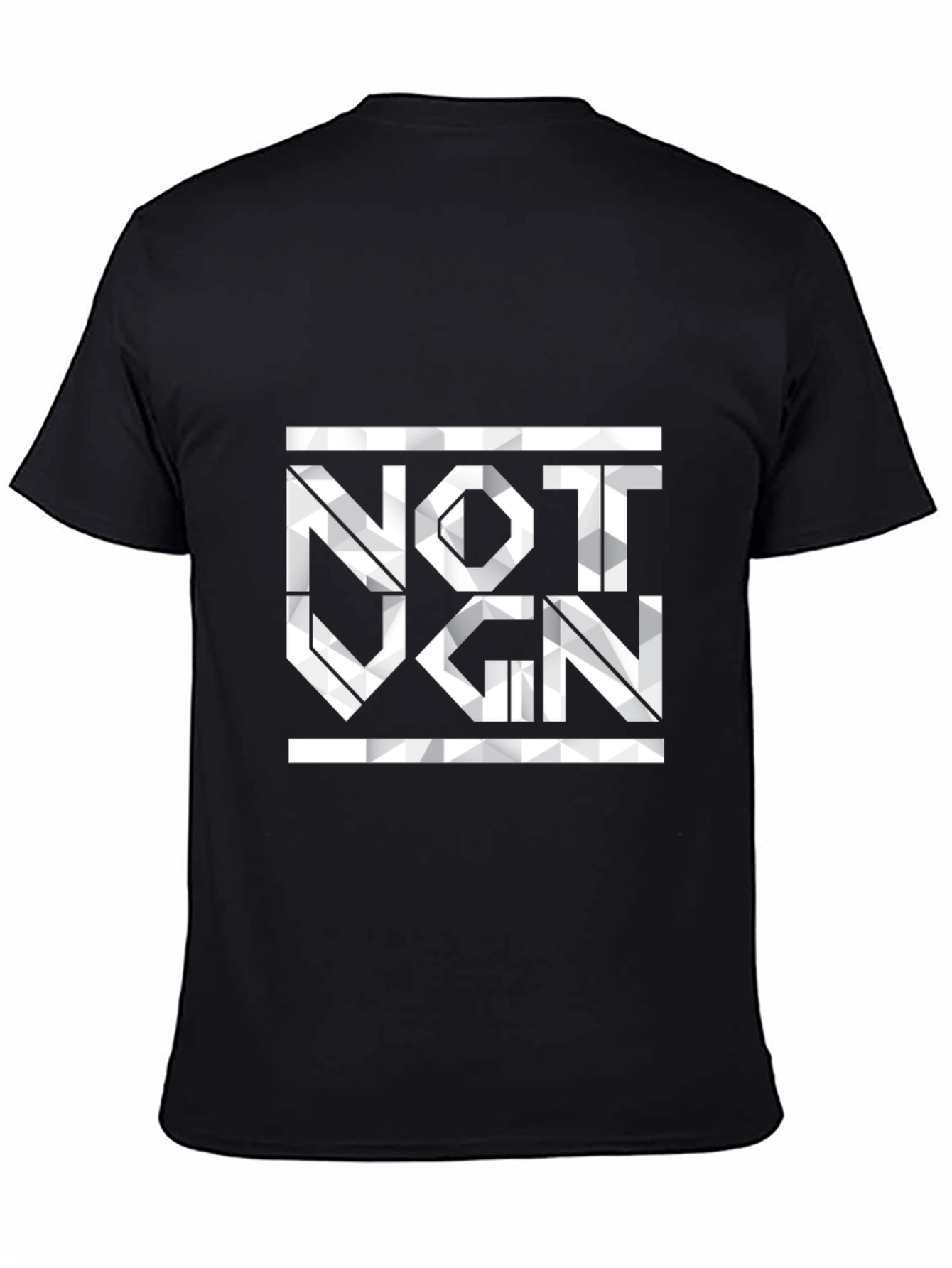 Not VGN Black Graphic Tee - Vegan Statement T-Shirt