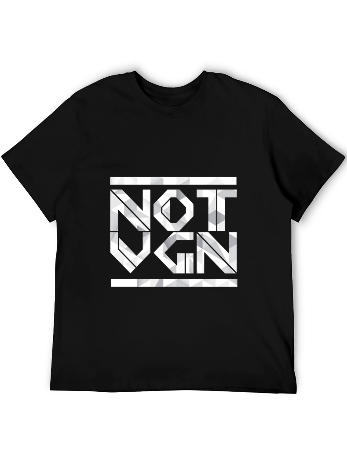 Not VGN Black Graphic Tee - Vegan Statement T-Shirt