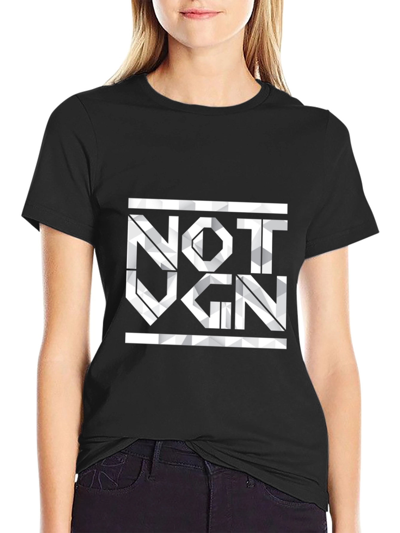 Not VGN Black Graphic Tee - Vegan Statement T-Shirt