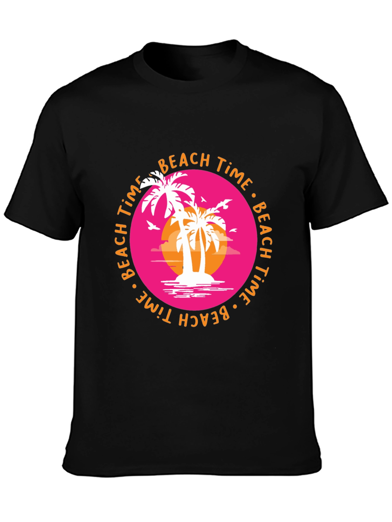 Beach Time Palm Tree Graphic Tee