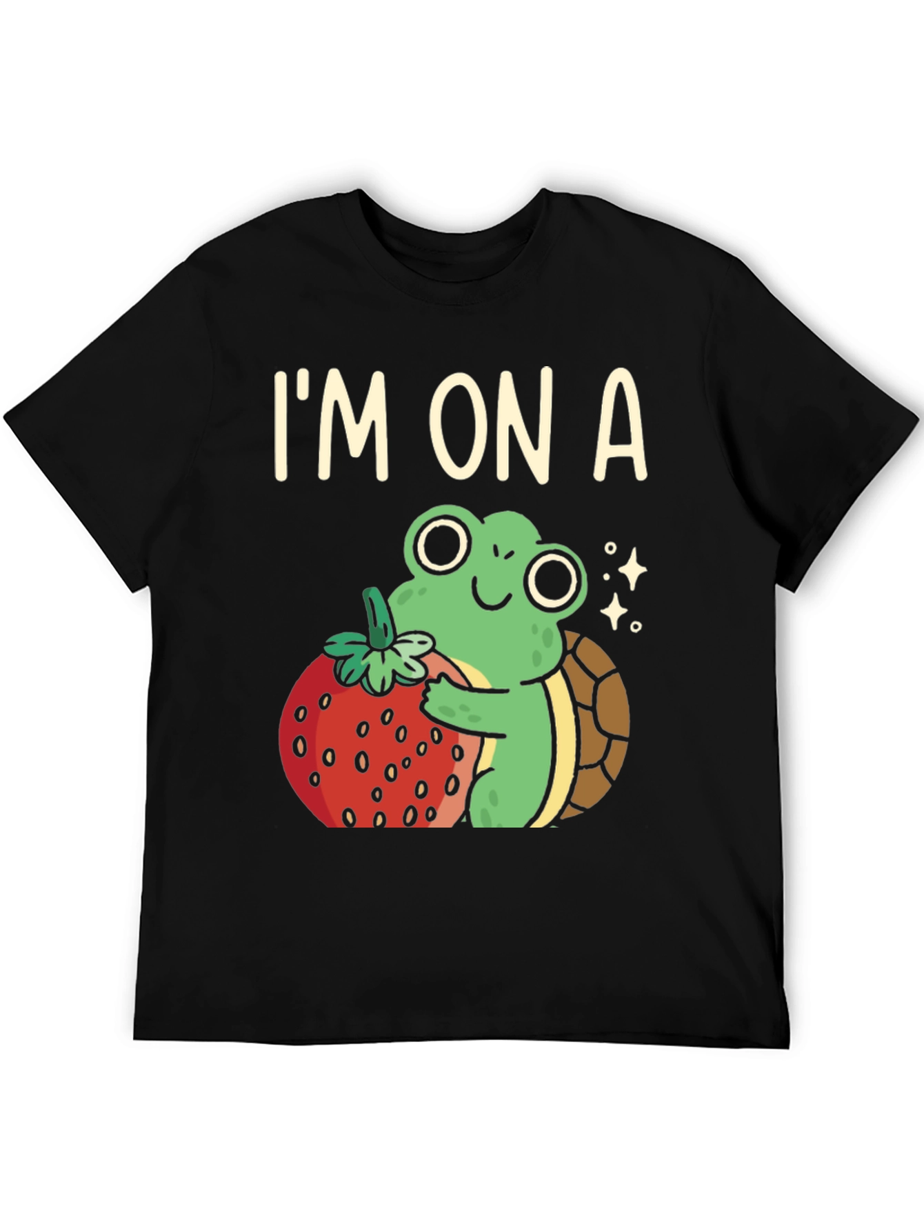 Im On A Turtle Frog & Strawberry Graphic Tee