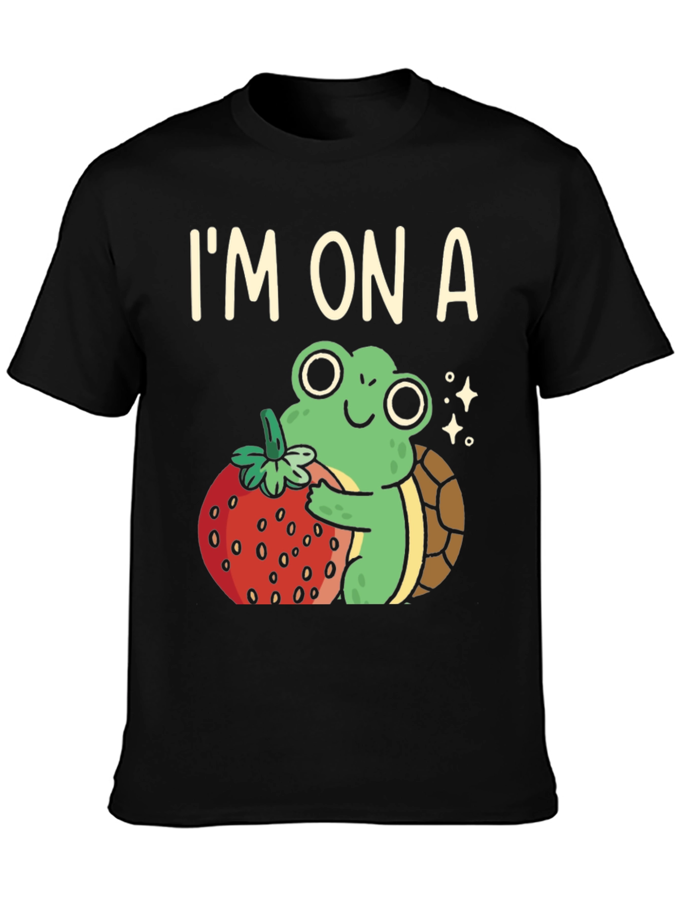 Im On A Turtle Frog & Strawberry Graphic Tee