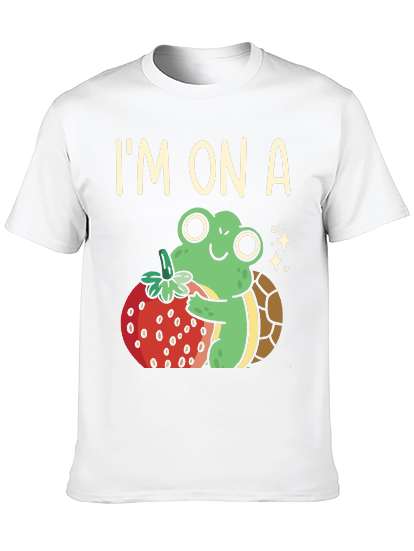 Im On A Turtle Frog & Strawberry Graphic Tee