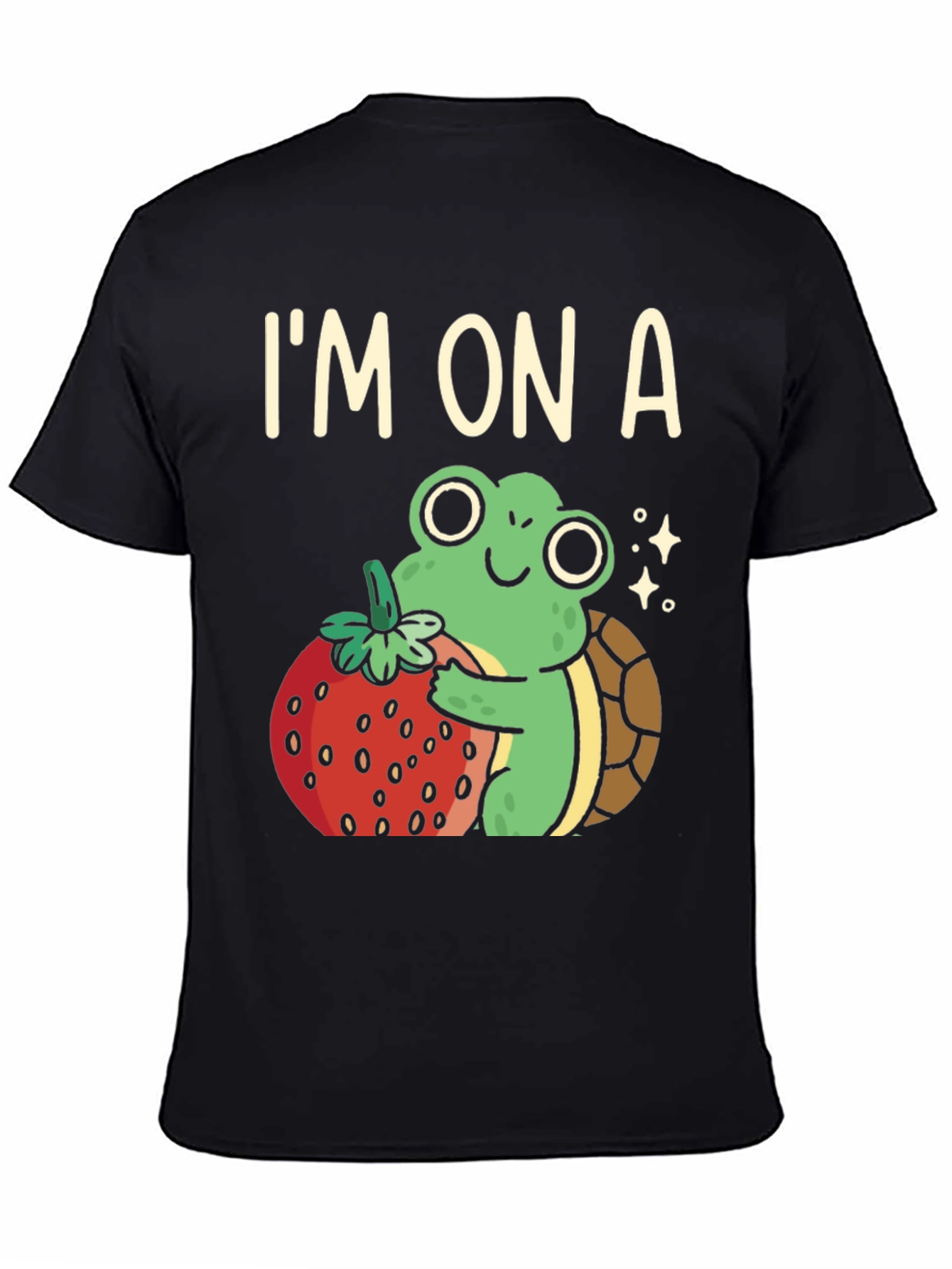 Im On A Turtle Frog & Strawberry Graphic Tee