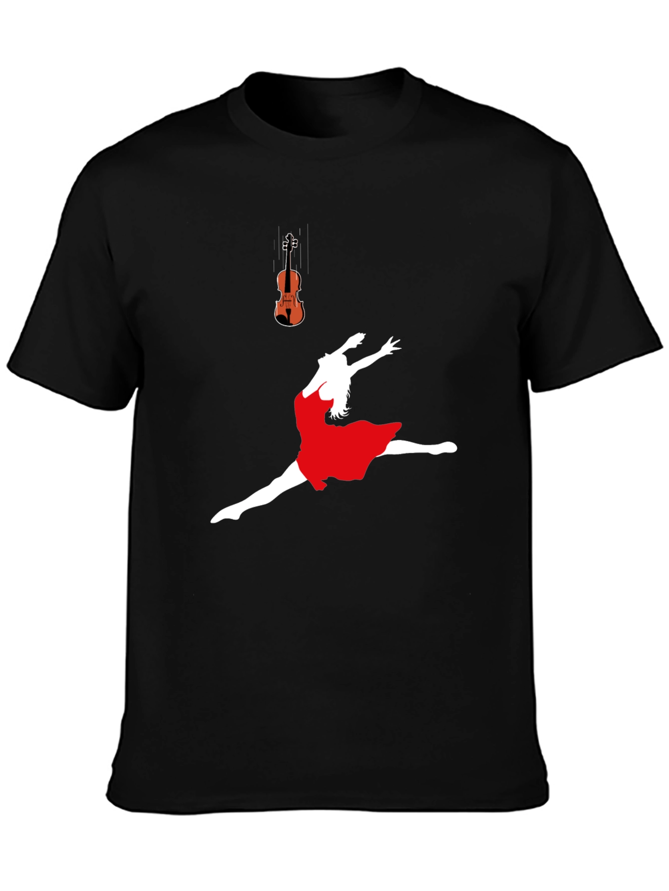 Dance & Music T-Shirt - Black Cotton Blend