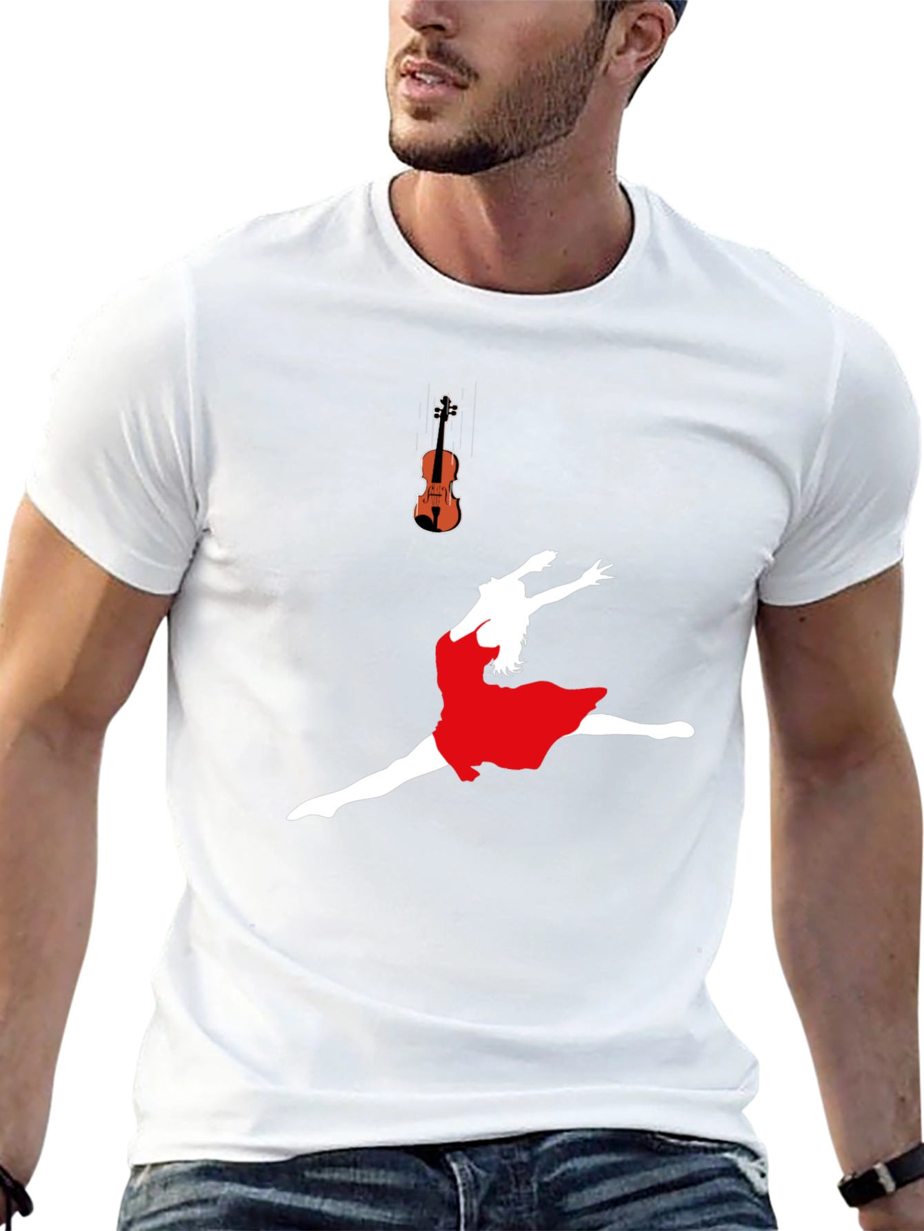 Dance & Music T-Shirt - Black Cotton Blend