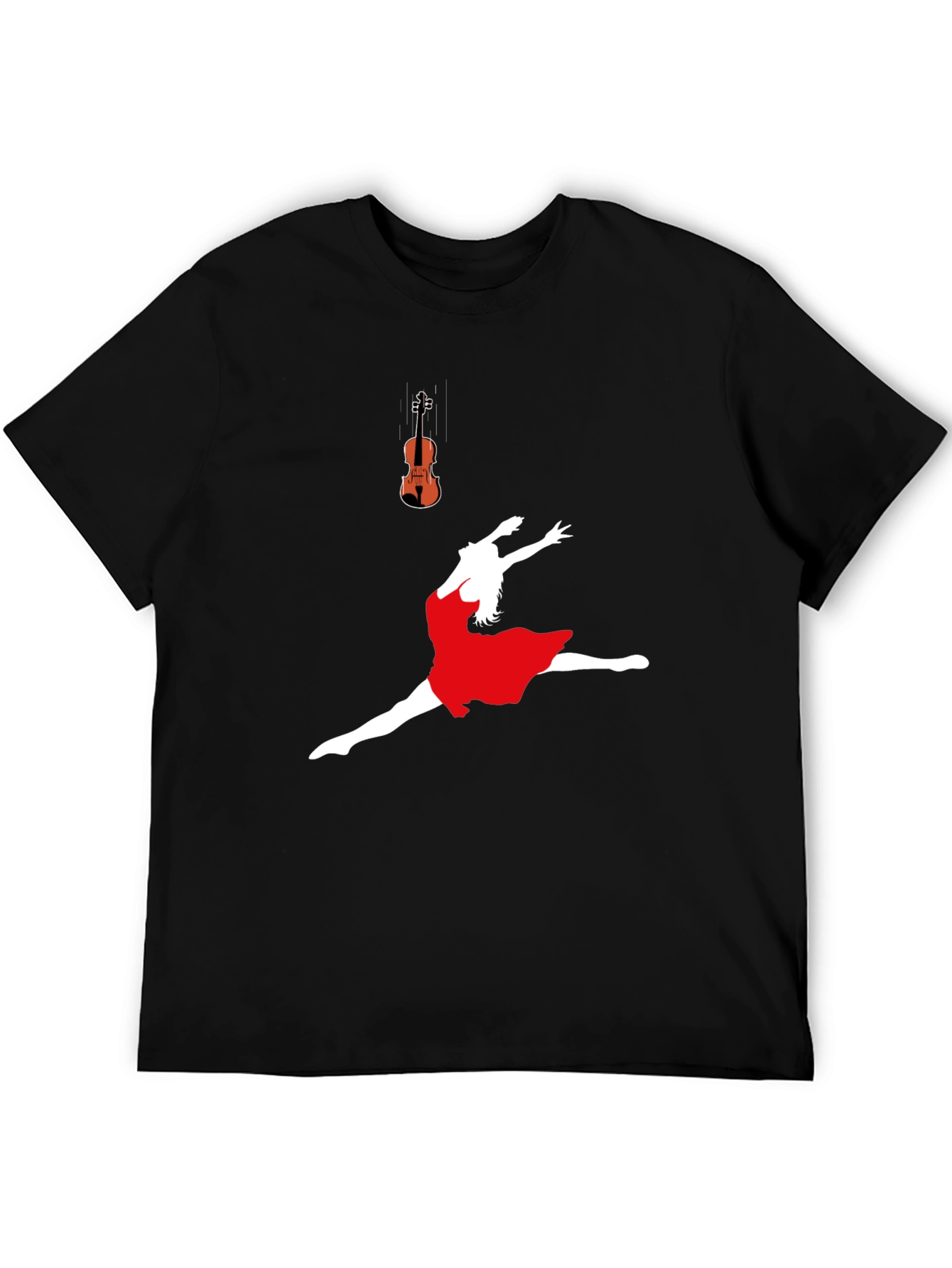 Dance & Music T-Shirt - Black Cotton Blend