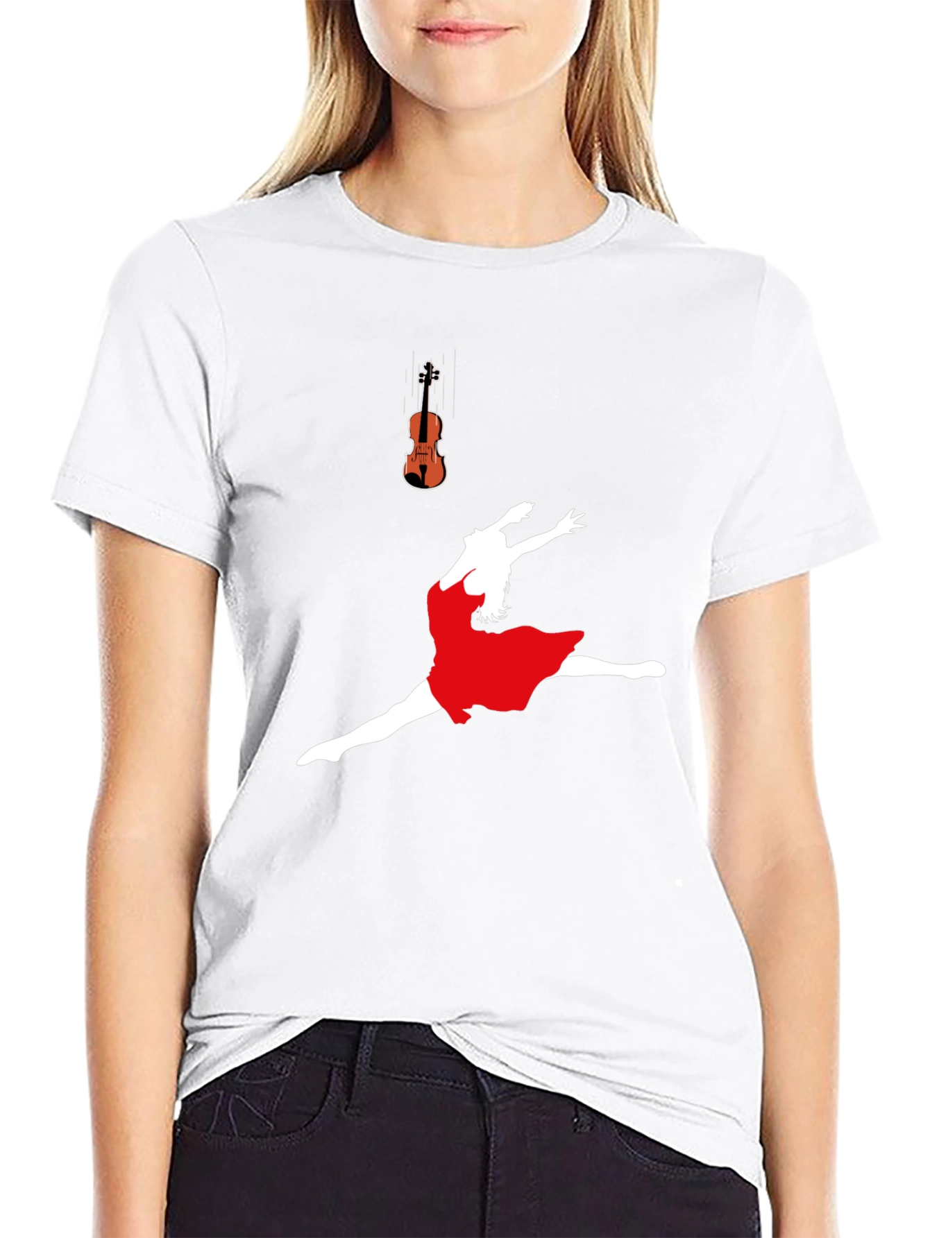 Dance & Music T-Shirt - Black Cotton Blend