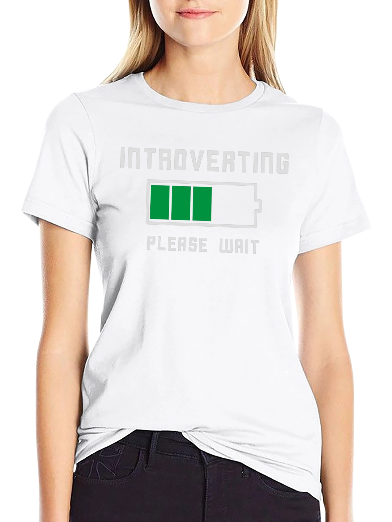 Introverting Please Wait T-Shirt - Black