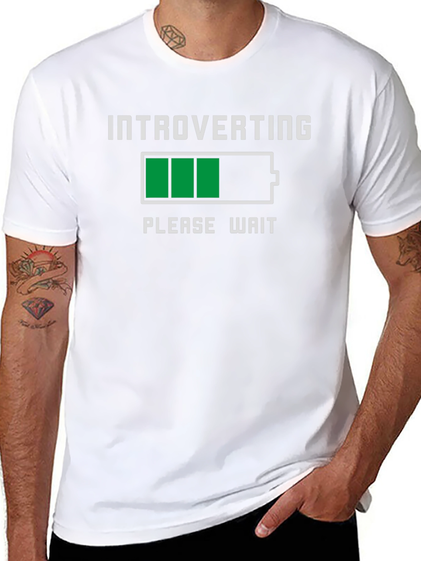 Introverting Please Wait T-Shirt - Black