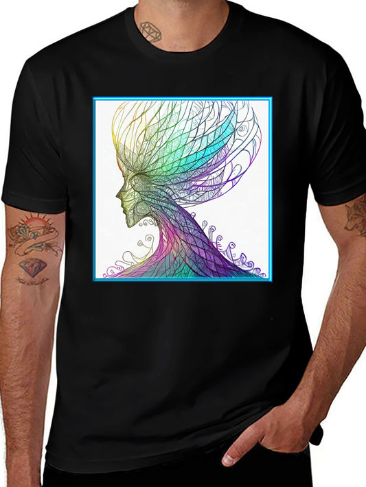 Abstract Art Tee - Colorful Head Design