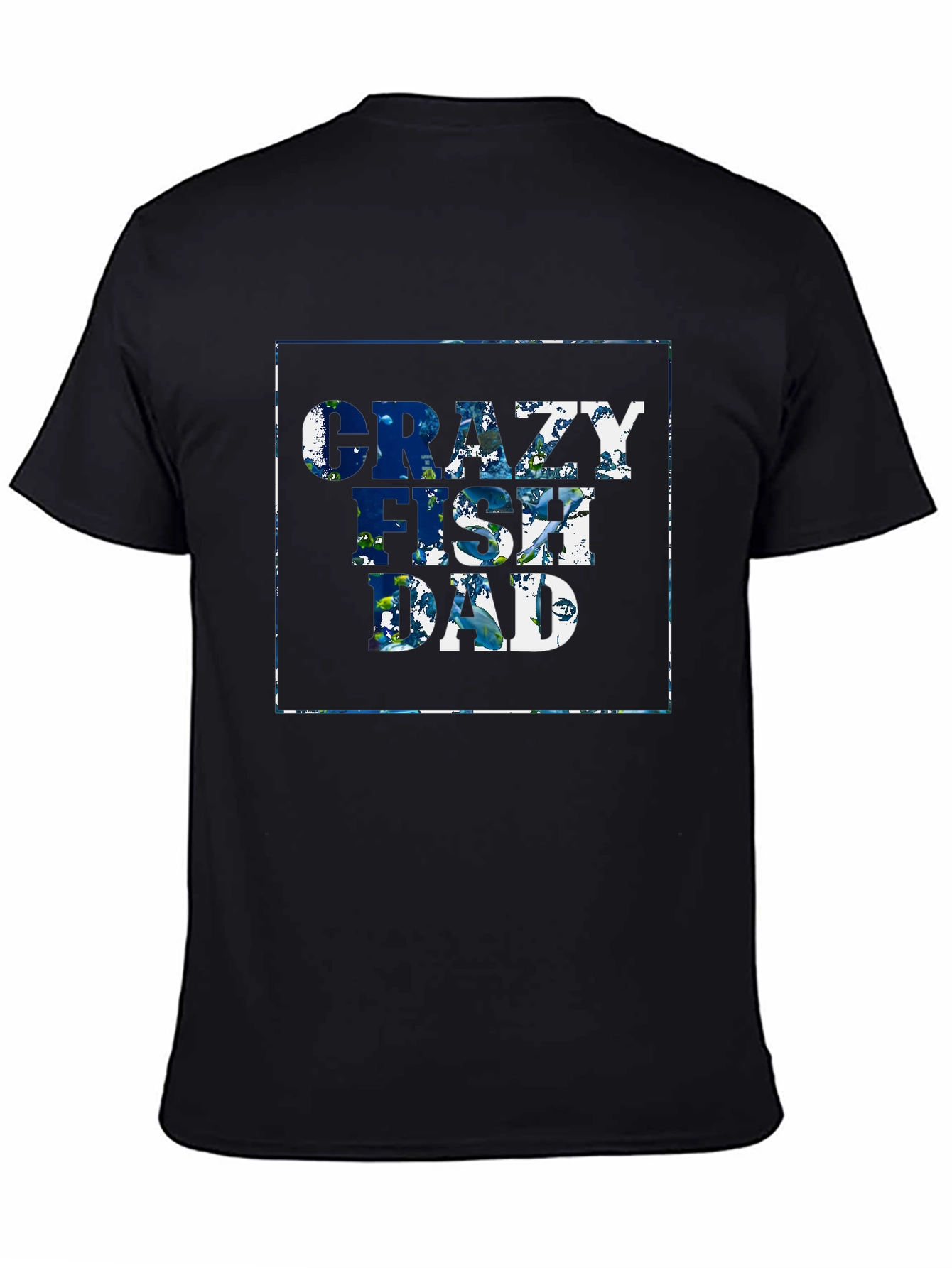 Crazy Fish Dad T-Shirt - Black