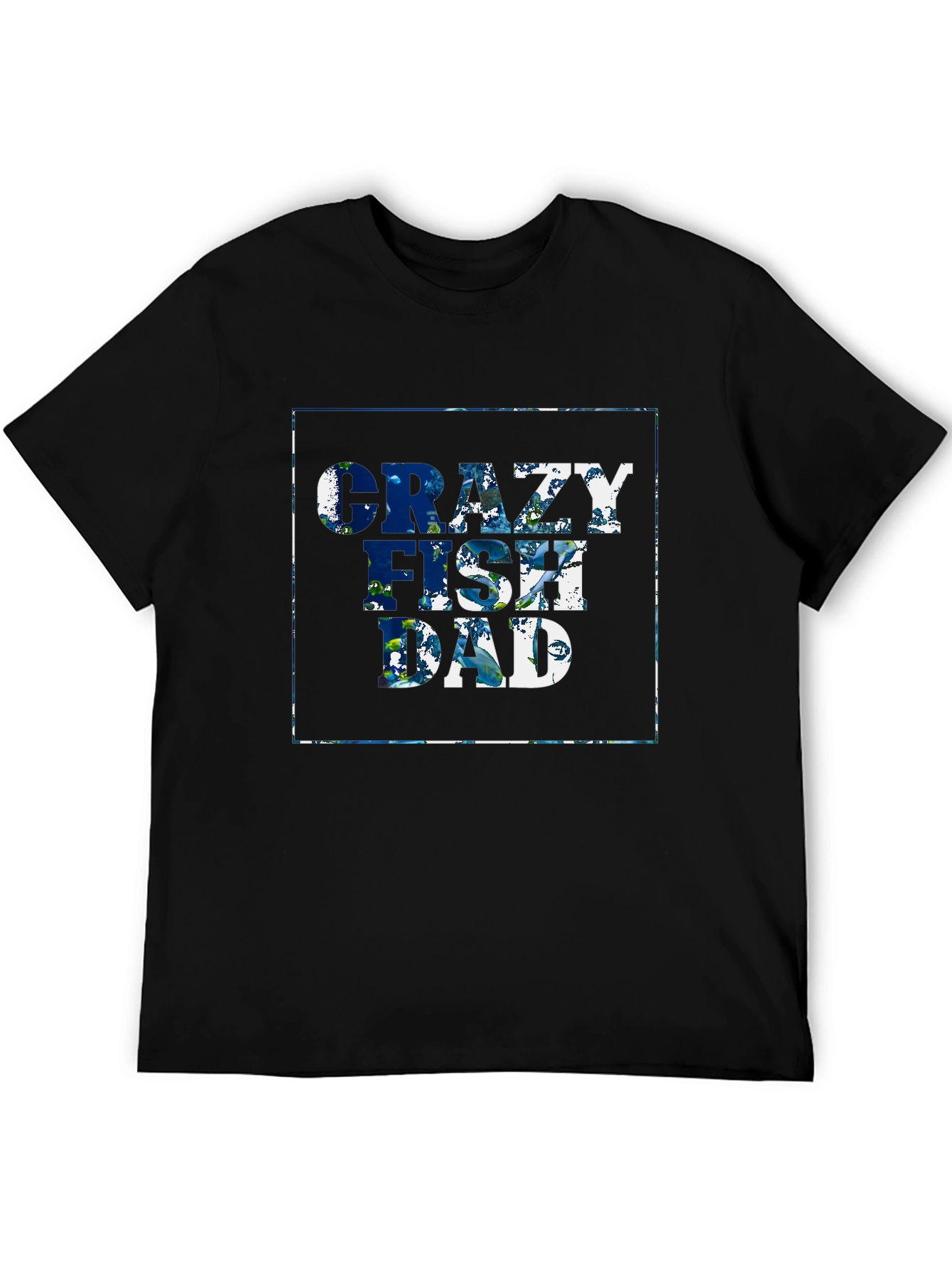 Crazy Fish Dad T-Shirt - Black