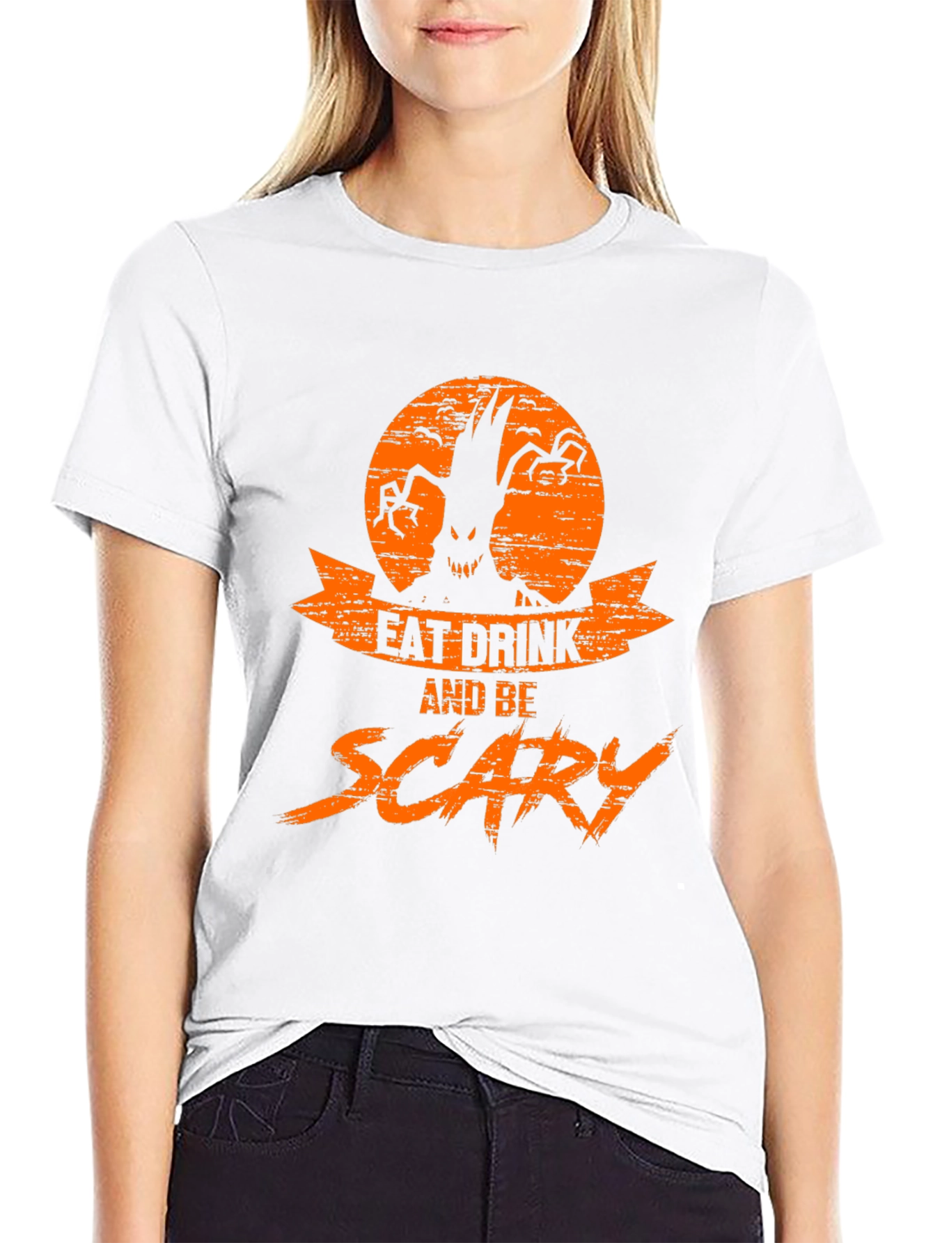Eat Drink and Be Scary Halloween Graphic T-Shirt