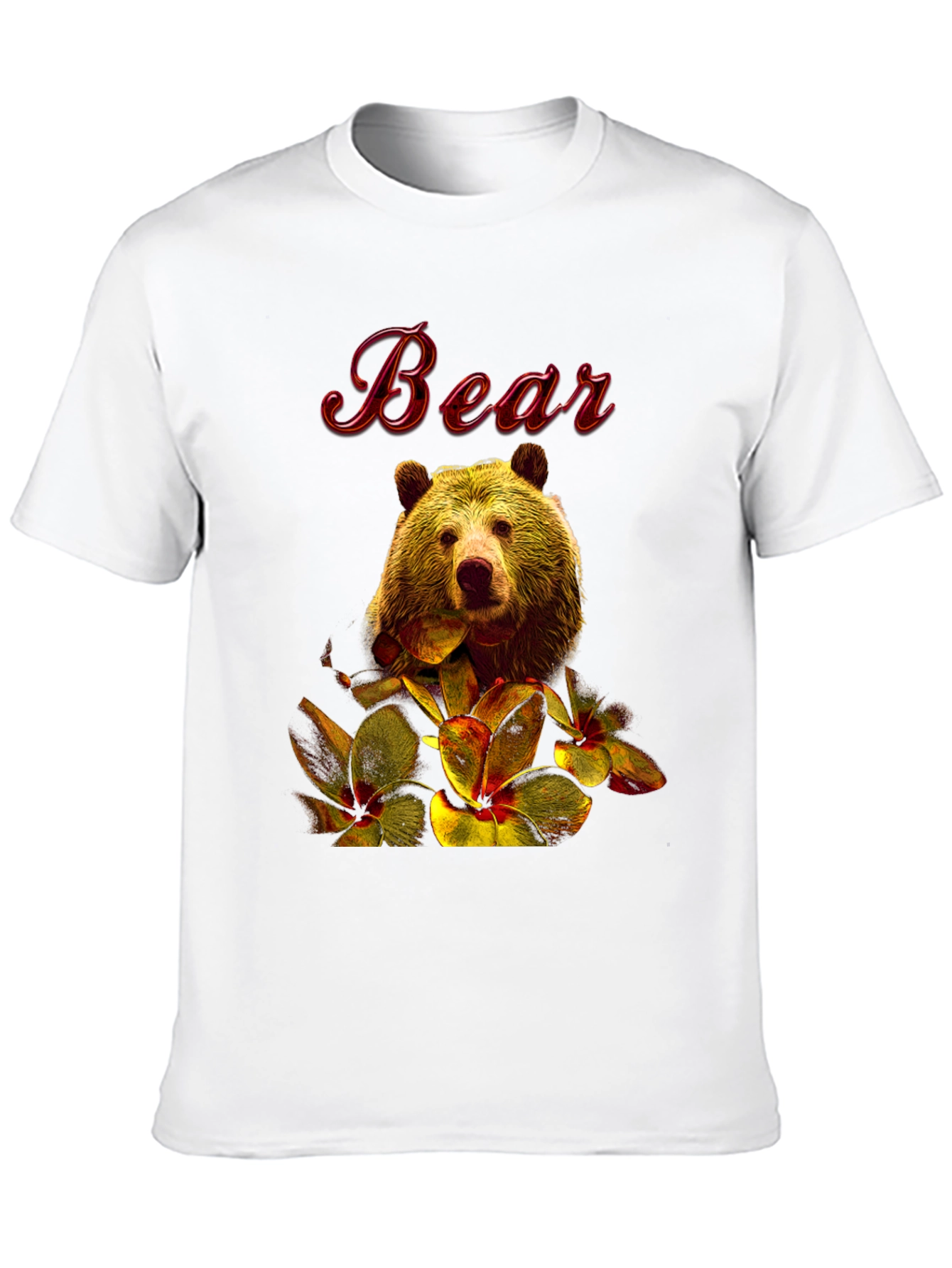 Bear Floral Graphic T-Shirt