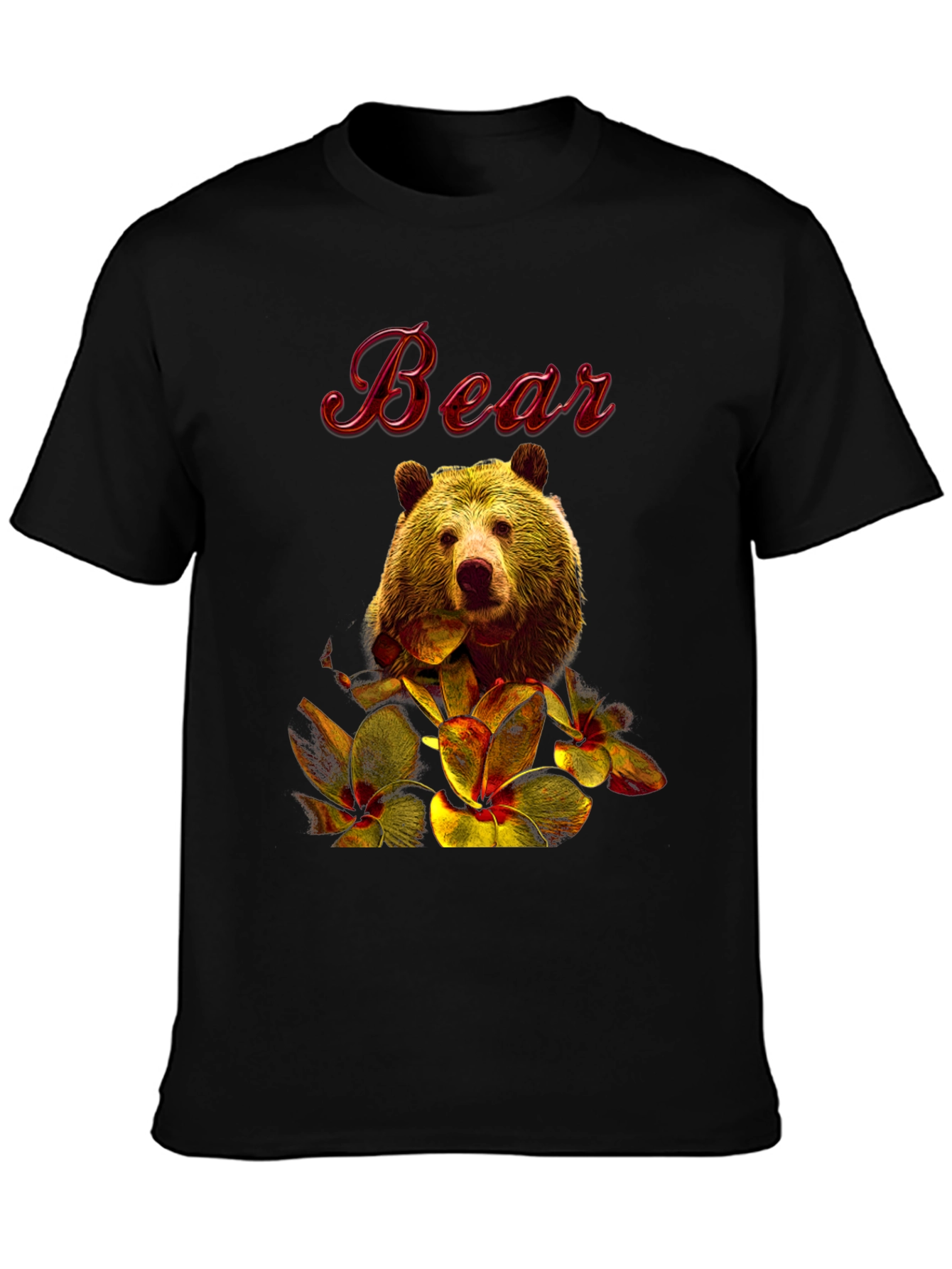 Bear Floral Graphic T-Shirt