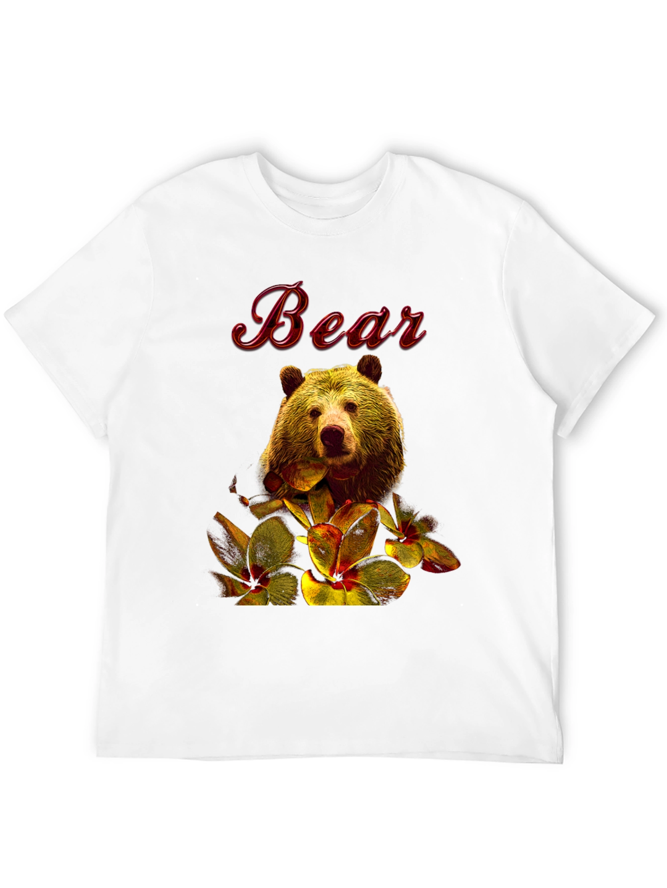 Bear Floral Graphic T-Shirt