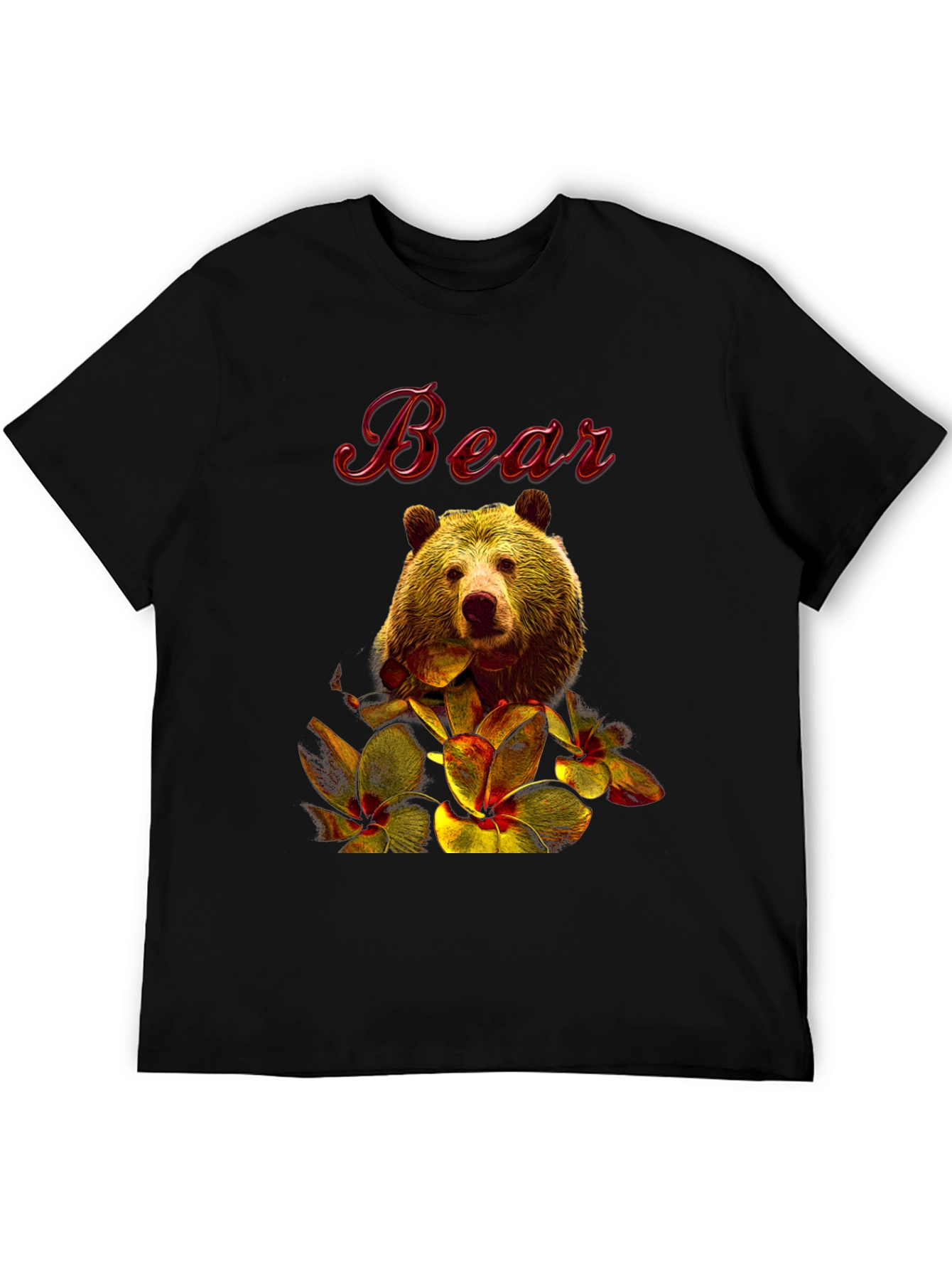 Bear Floral Graphic T-Shirt