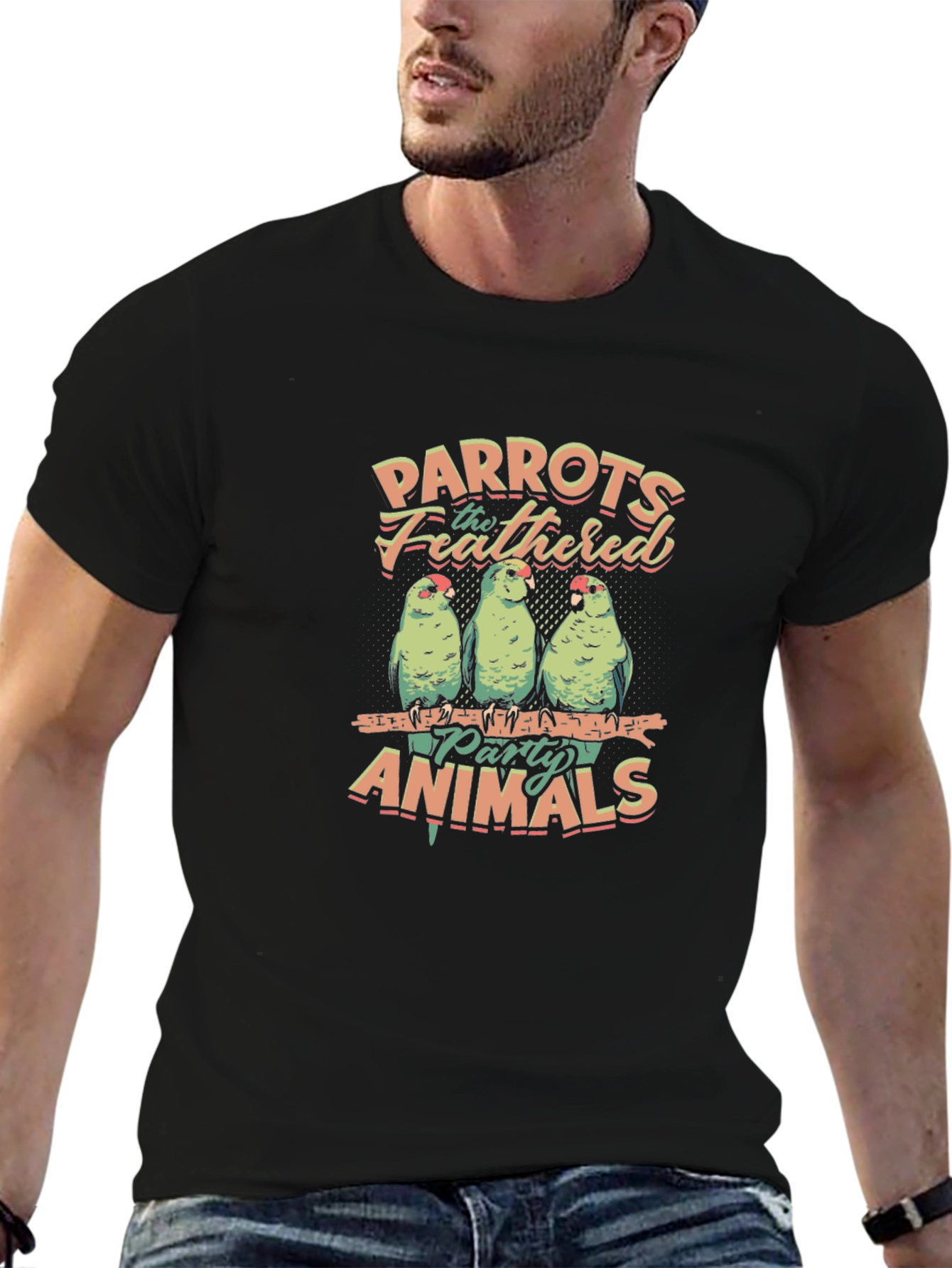 Parrots The Feathered Party Animals Graphic Tee