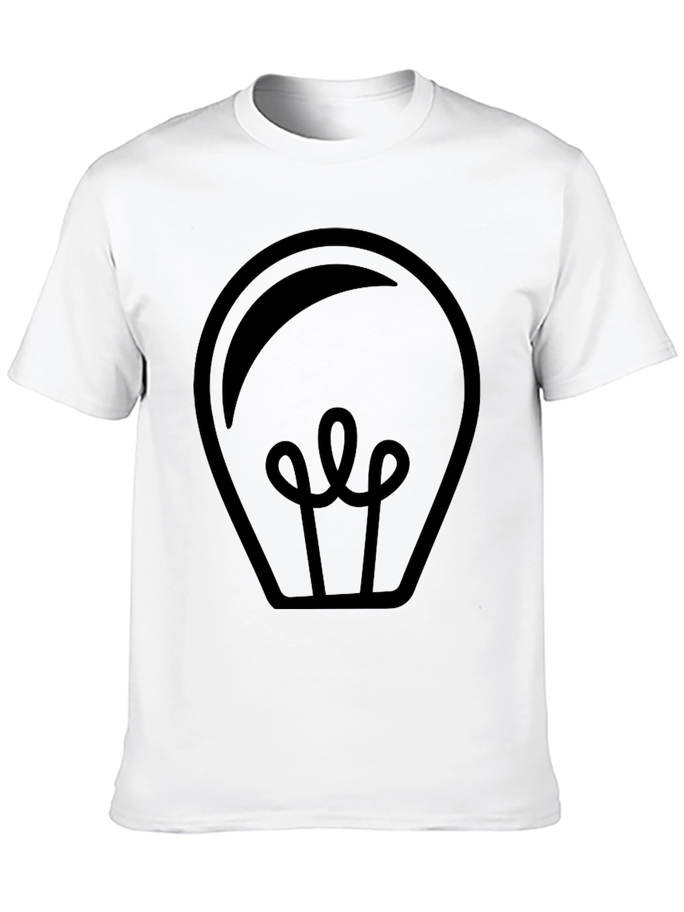 Black Graphic Tee - Light Bulb Design