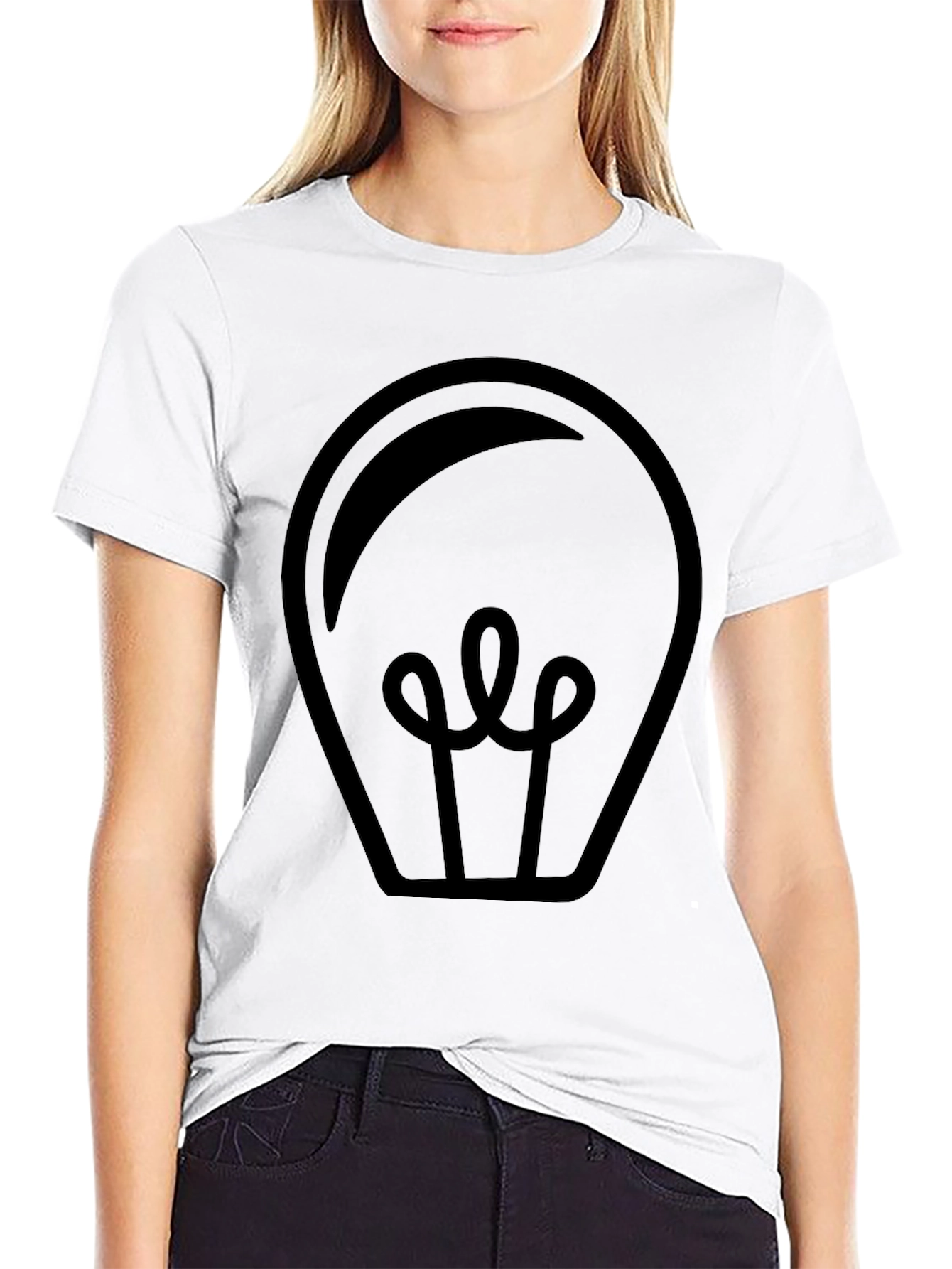 Black Graphic Tee - Light Bulb Design