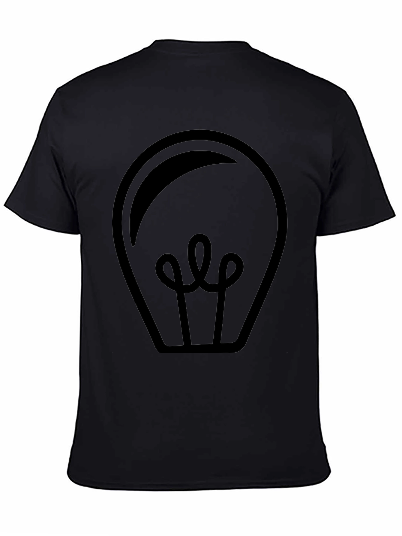 Black Graphic Tee - Light Bulb Design