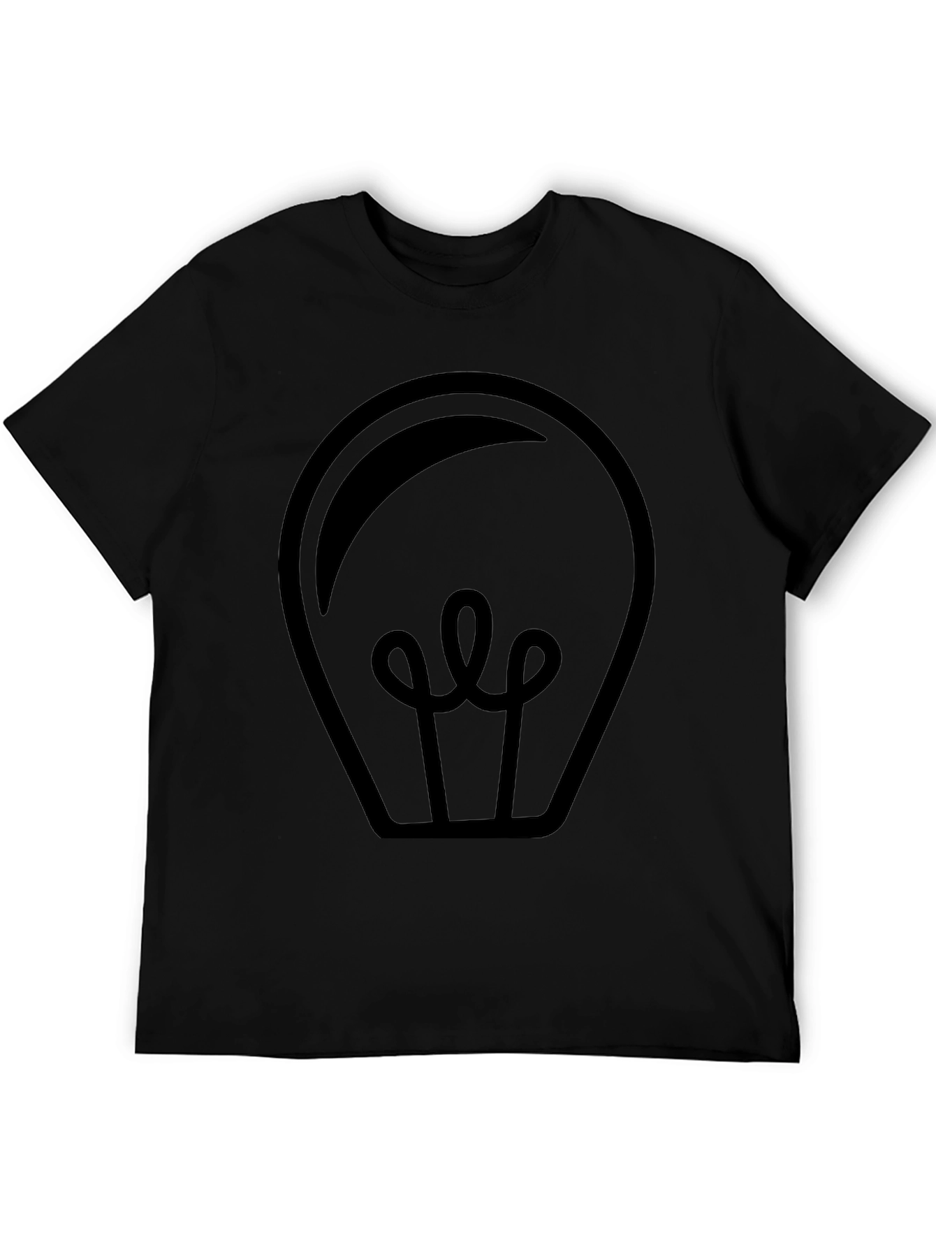 Black Graphic Tee - Light Bulb Design