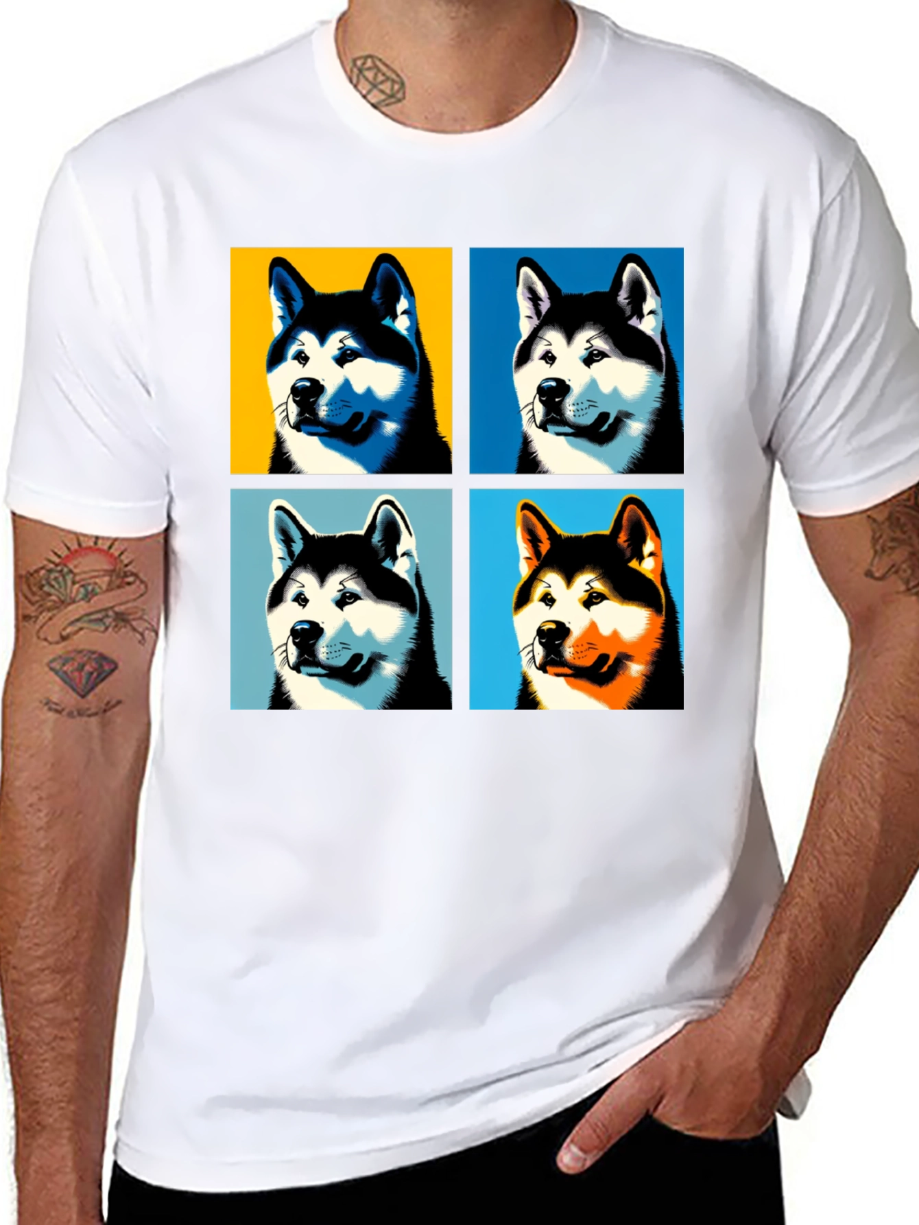 Pop Art Dog T-Shirt - Unique Graphic Tee