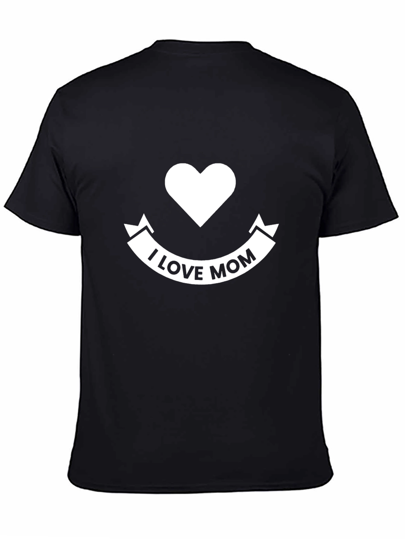 I Love Mom T-Shirt - Black Heart Design