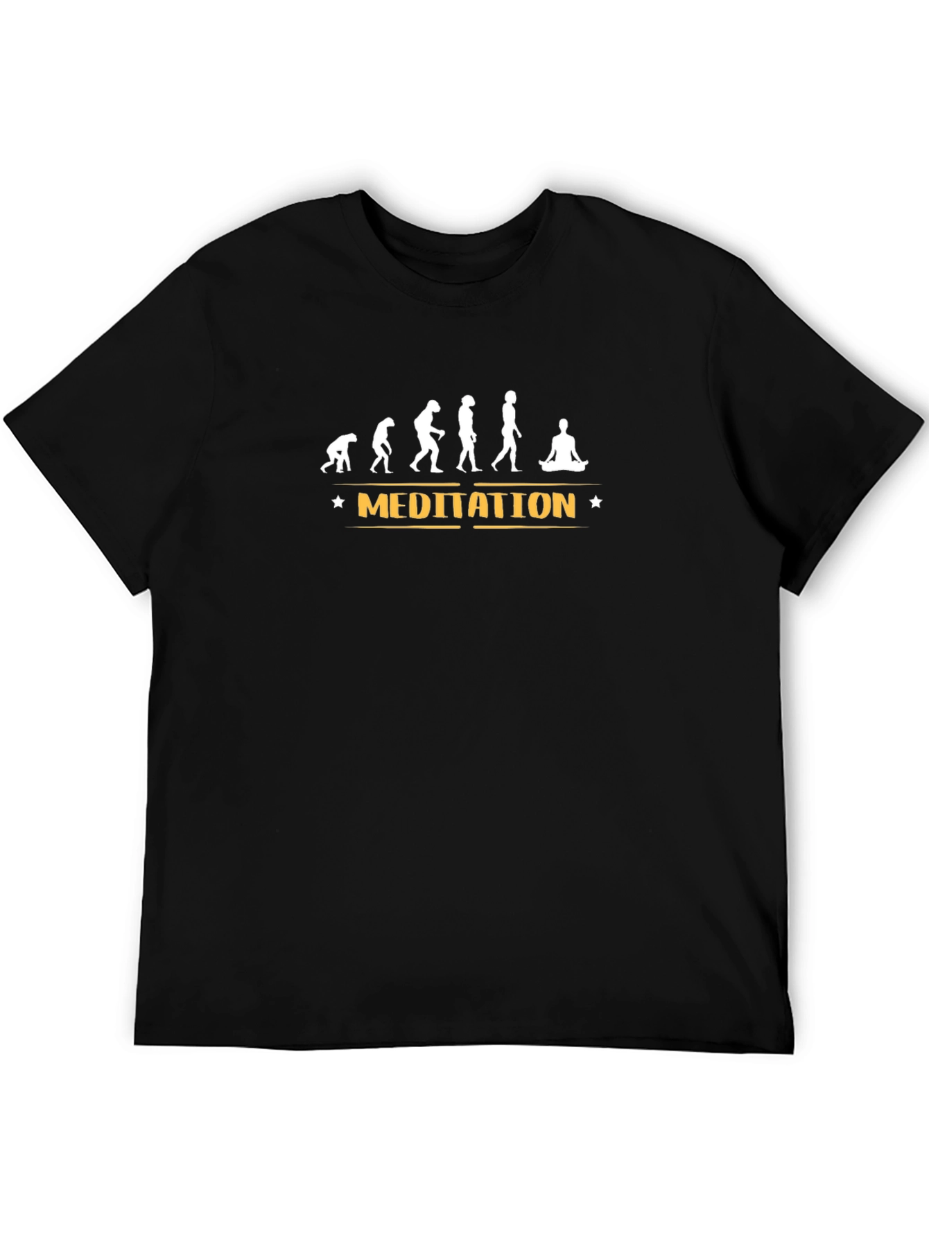 Meditation Evolution Black T-Shirt