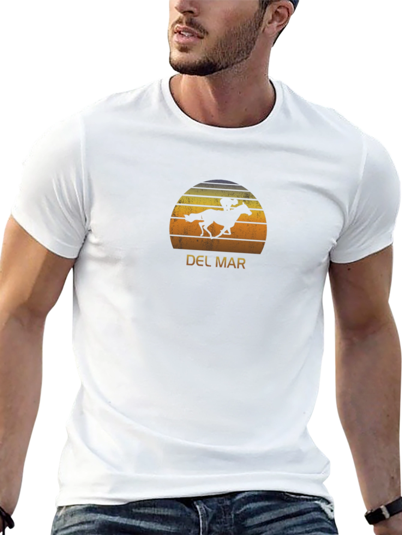Del Mar Horse Racing Sunset T-Shirt