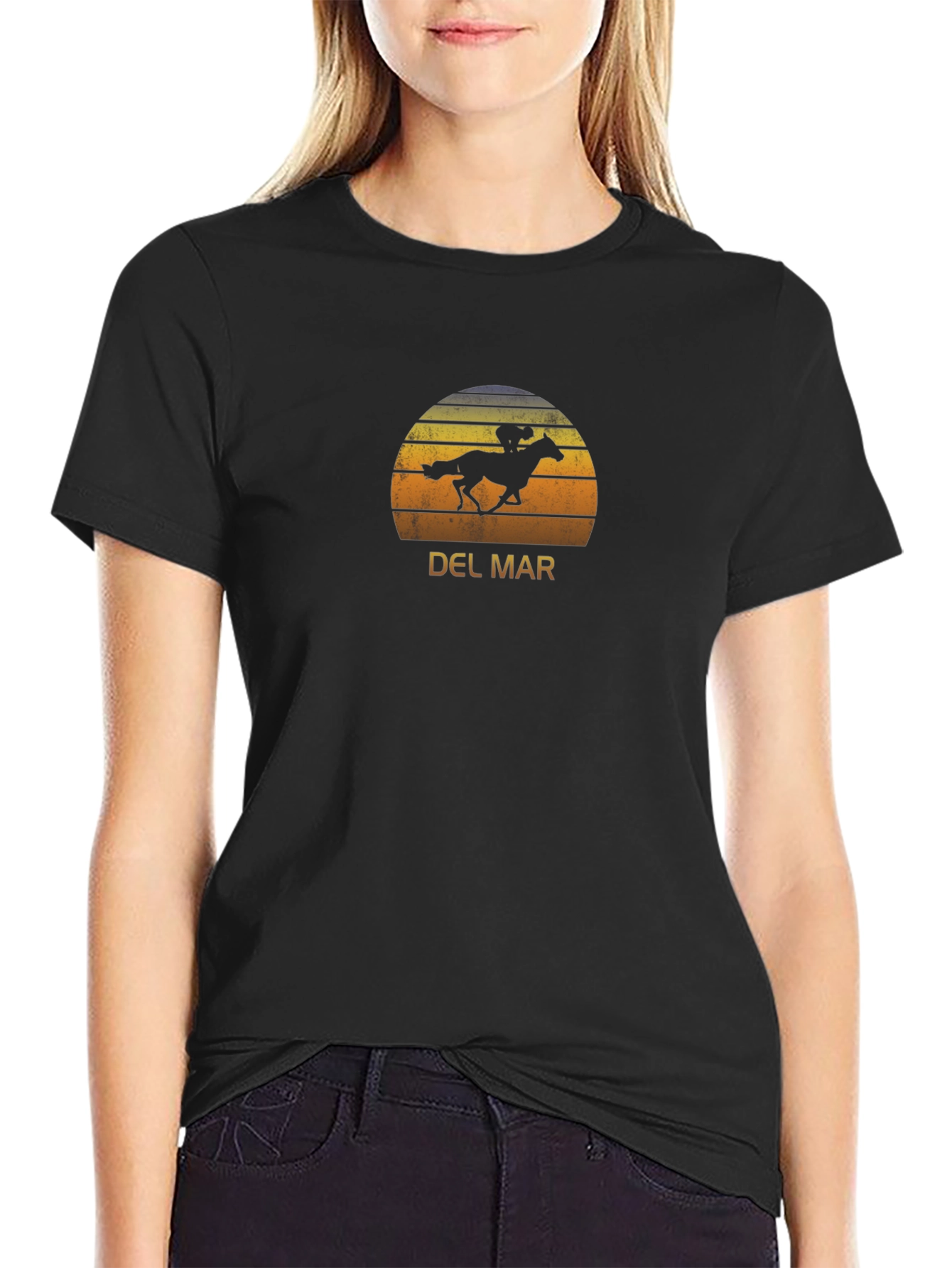 Del Mar Horse Racing Sunset T-Shirt