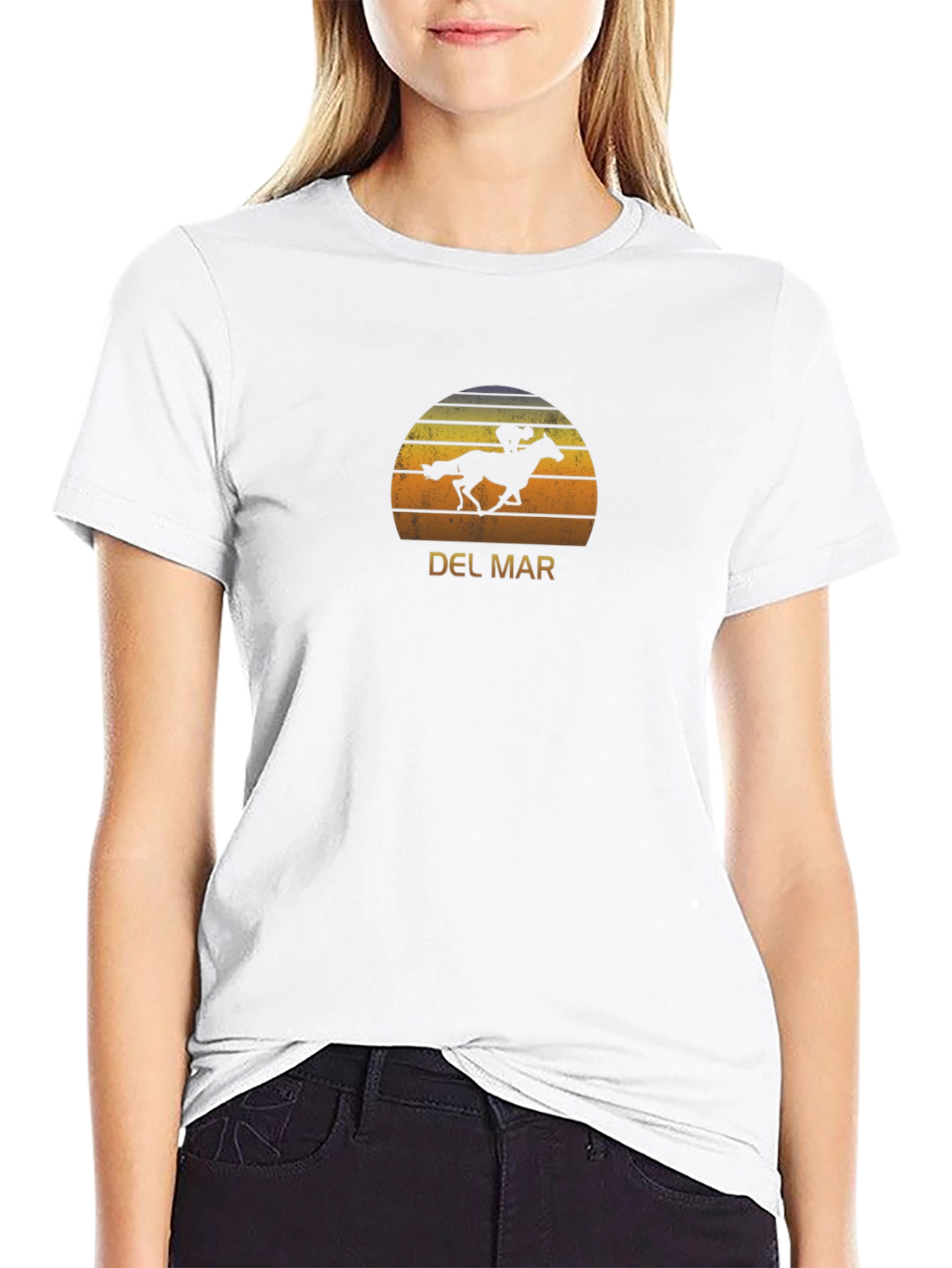 Del Mar Horse Racing Sunset T-Shirt