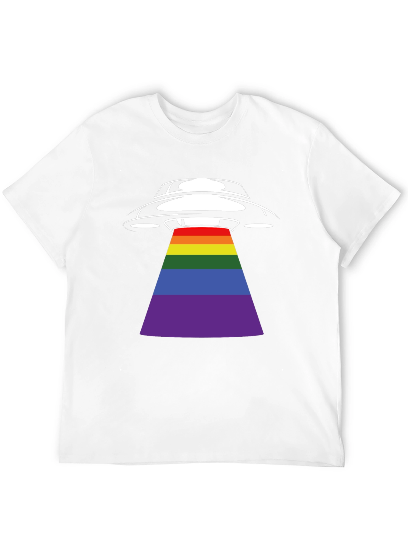 UFO Rainbow Beam Graphic T-Shirt