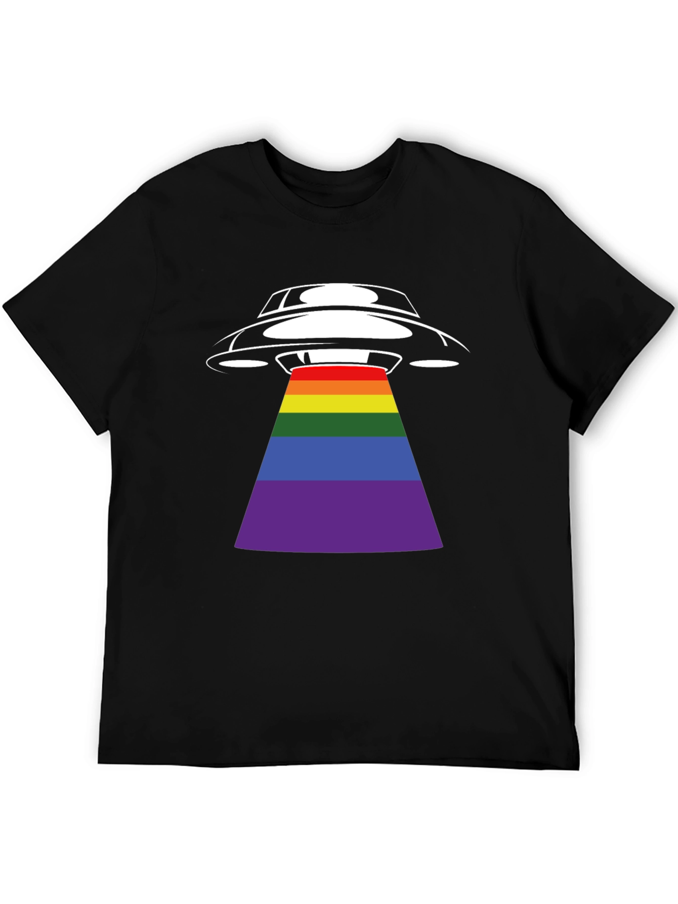 UFO Rainbow Beam Graphic T-Shirt