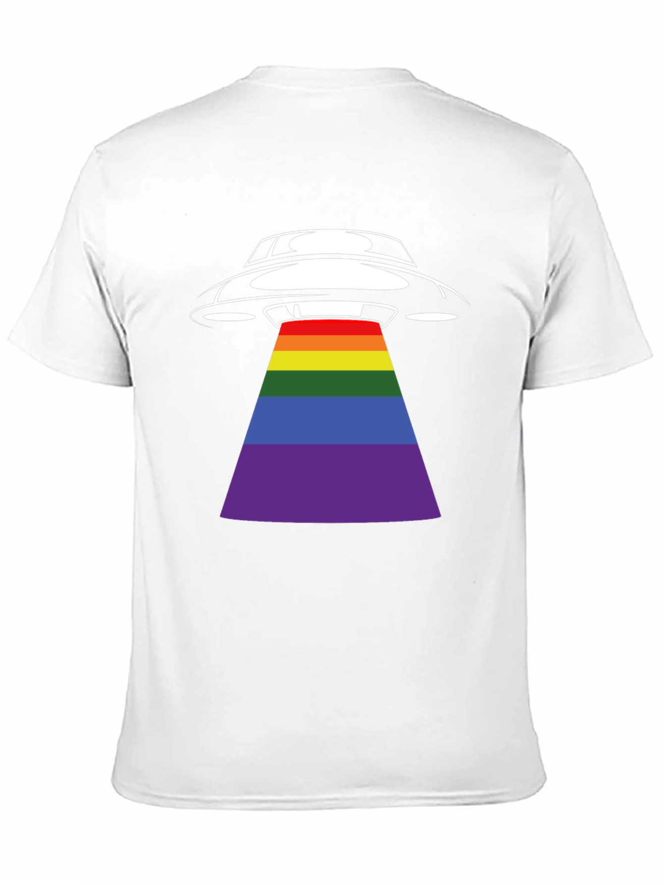 UFO Rainbow Beam Graphic T-Shirt