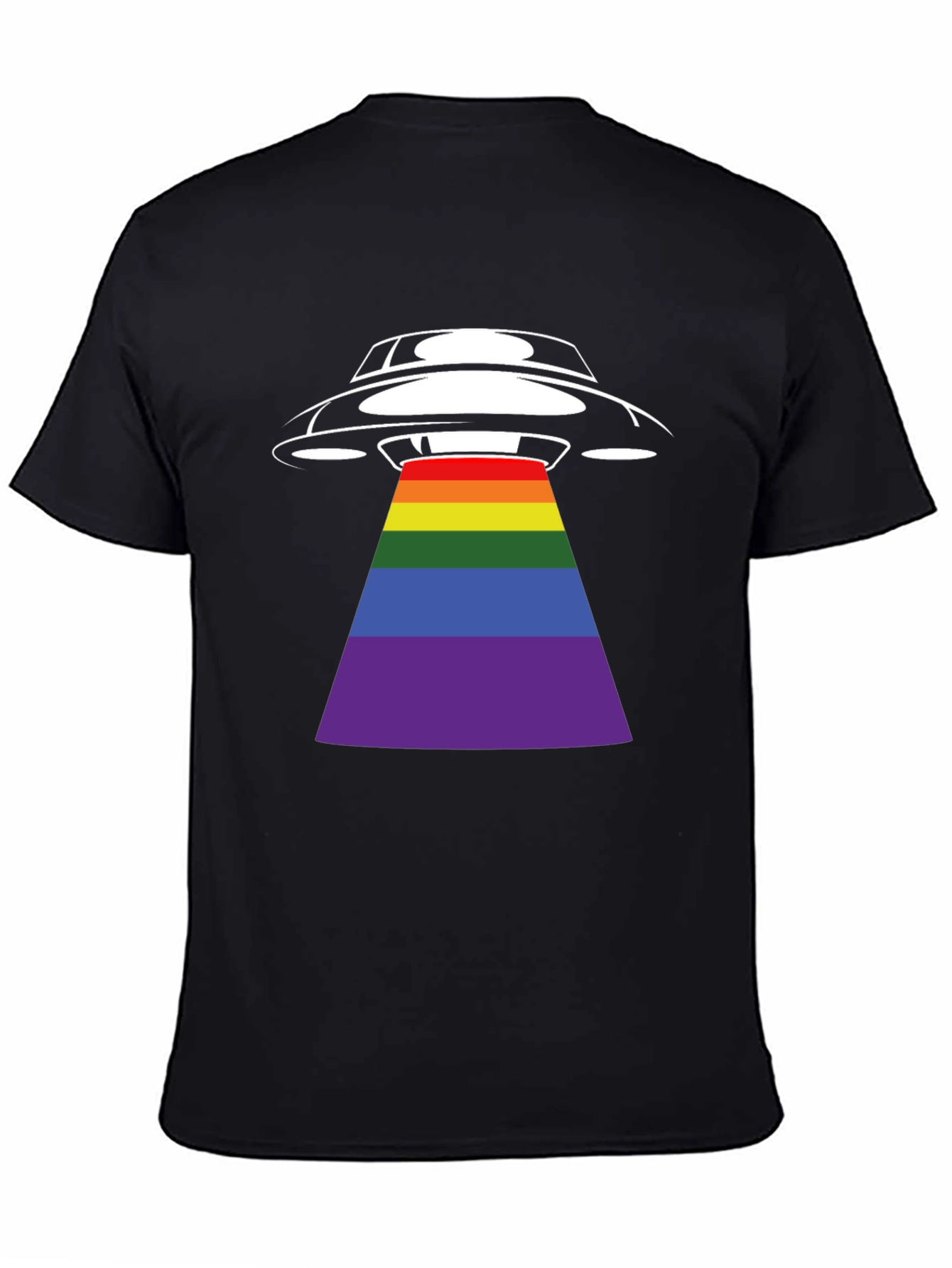 UFO Rainbow Beam Graphic T-Shirt
