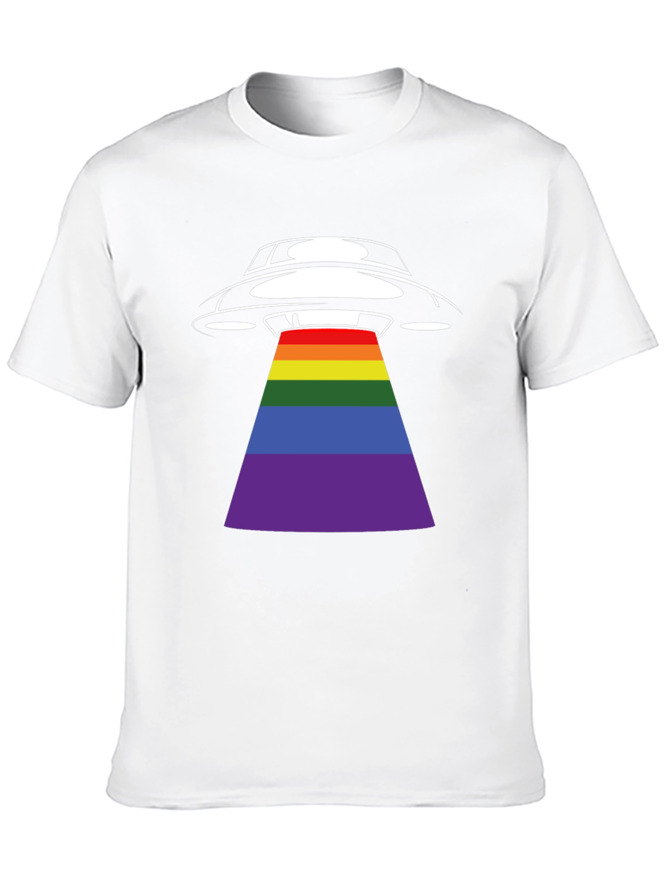 UFO Rainbow Beam Graphic T-Shirt