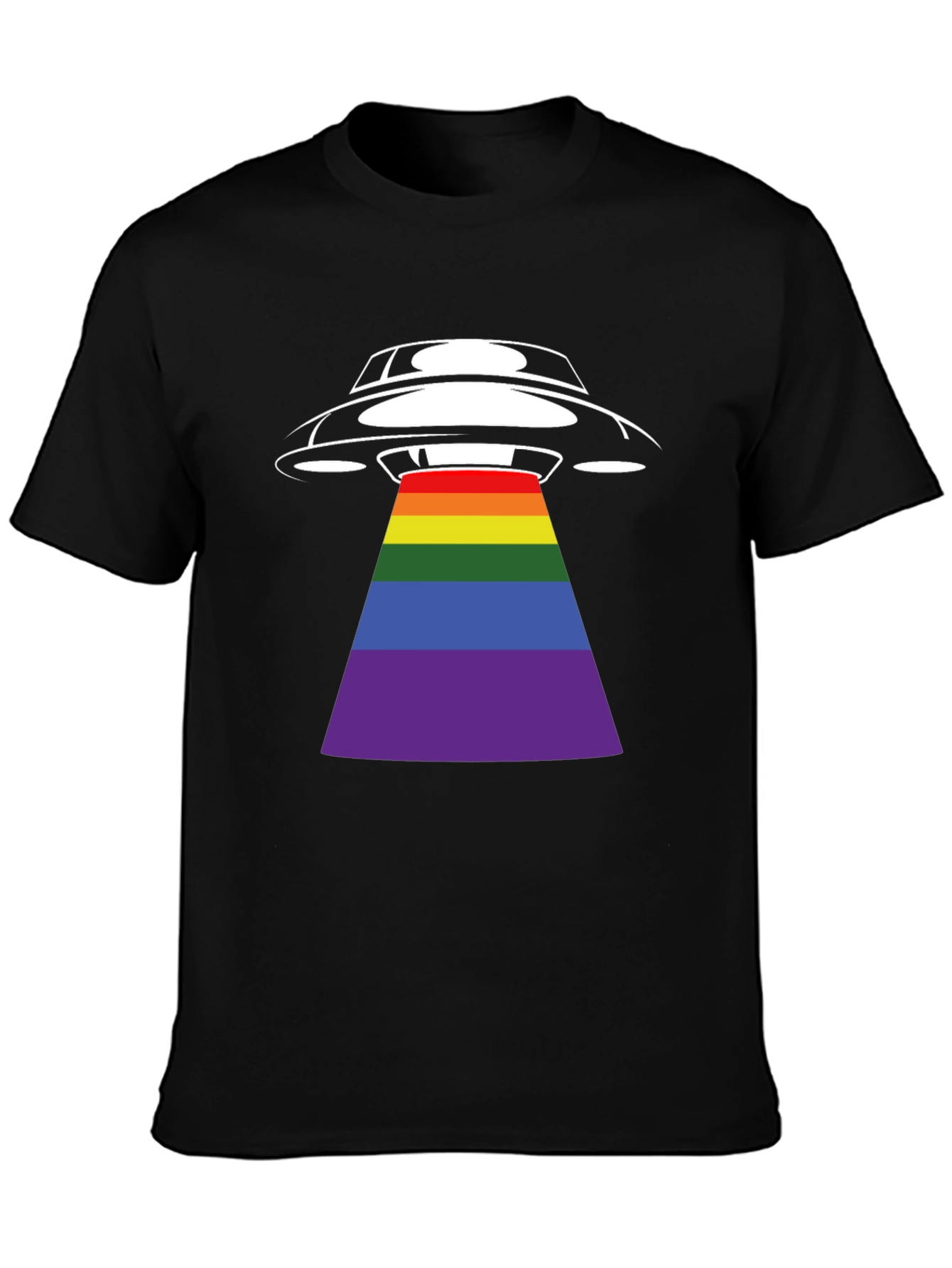 UFO Rainbow Beam Graphic T-Shirt