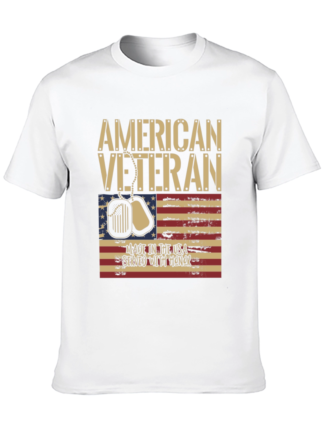 American Veteran T-Shirt - USA Flag Design