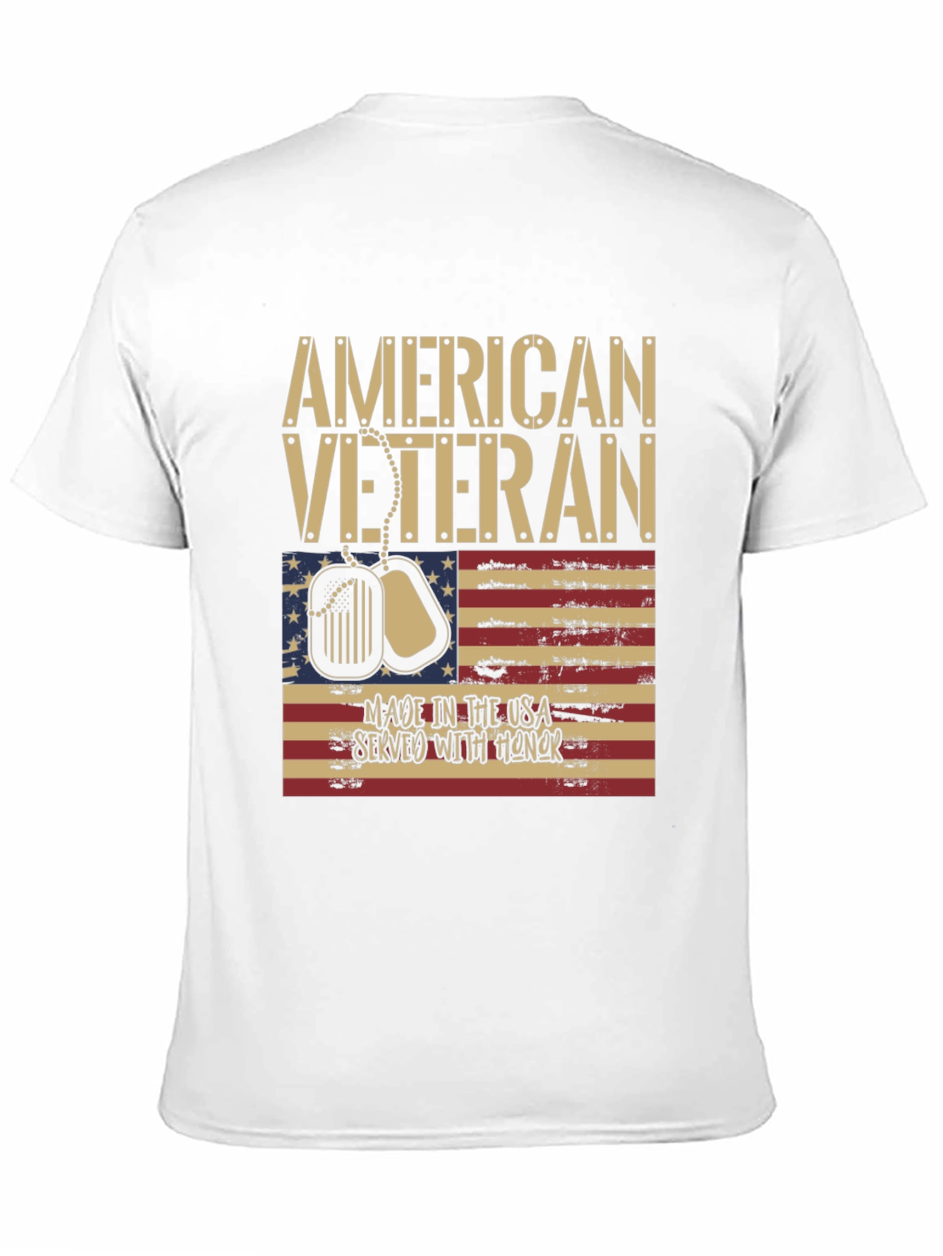 American Veteran T-Shirt - USA Flag Design