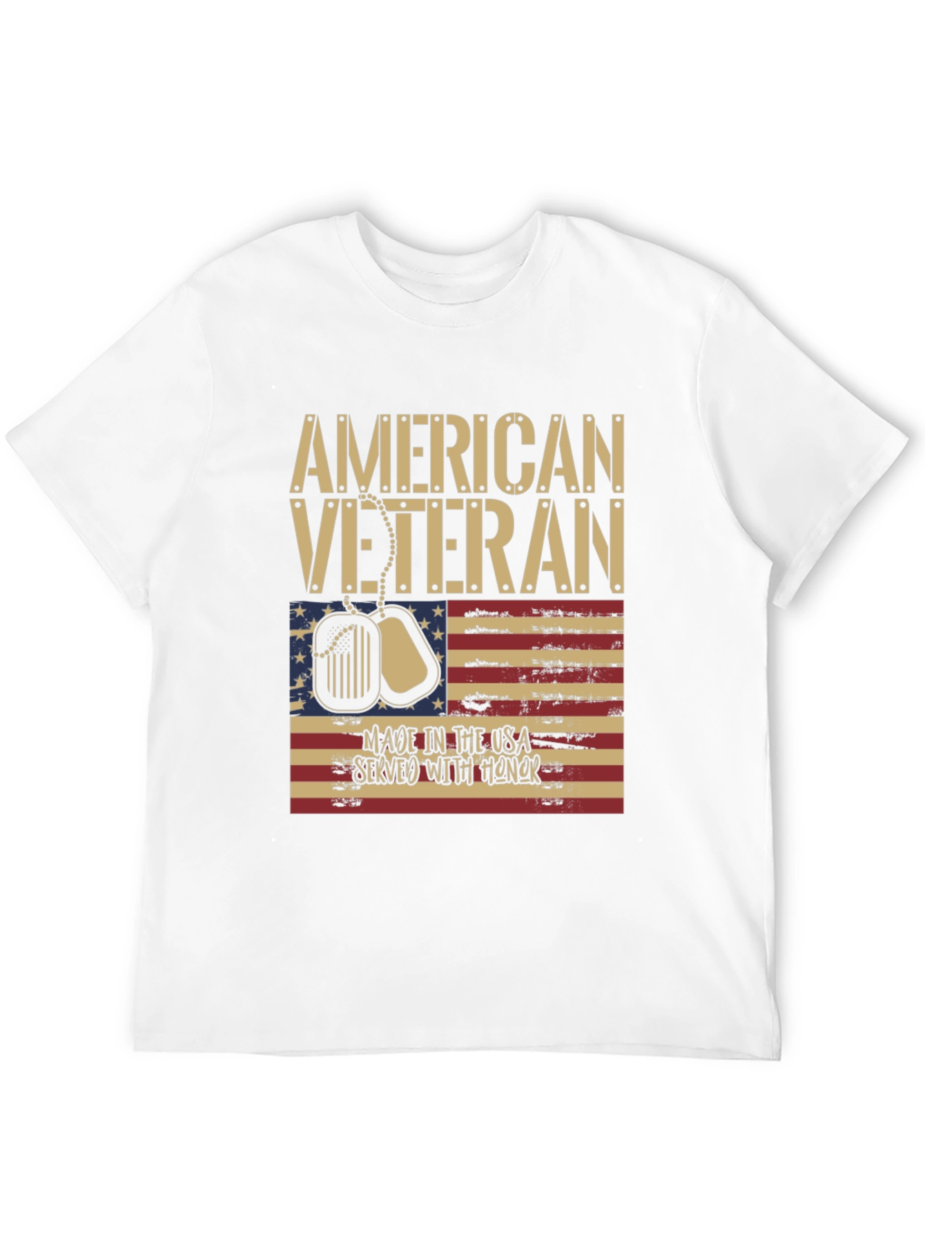 American Veteran T-Shirt - USA Flag Design