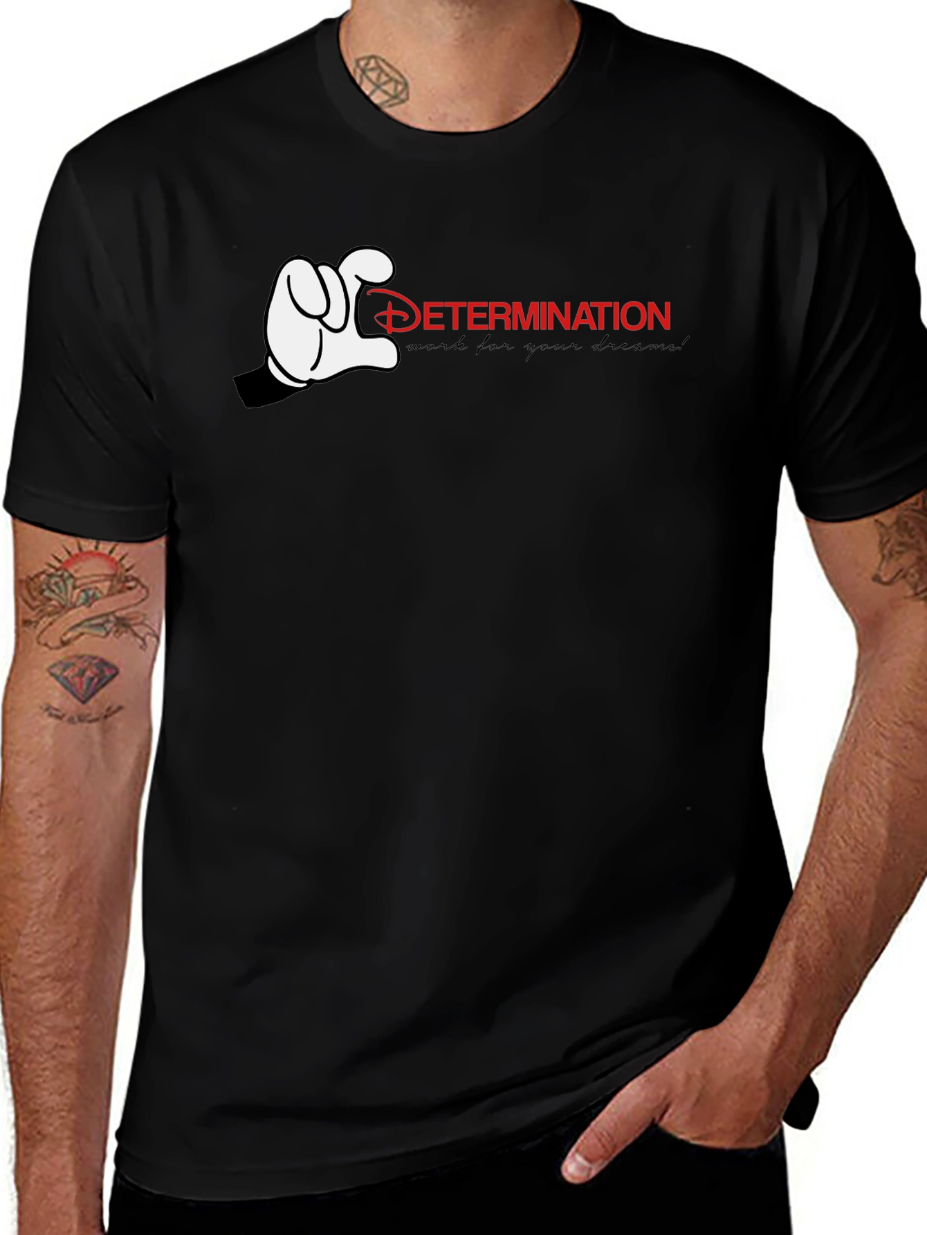 Determination Graphic Tee - Disney Inspired Black T-Shirt