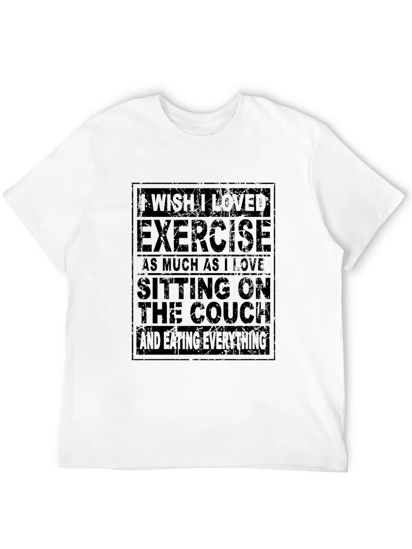 Funny Exercise Couch Potato Graphic T-Shirt