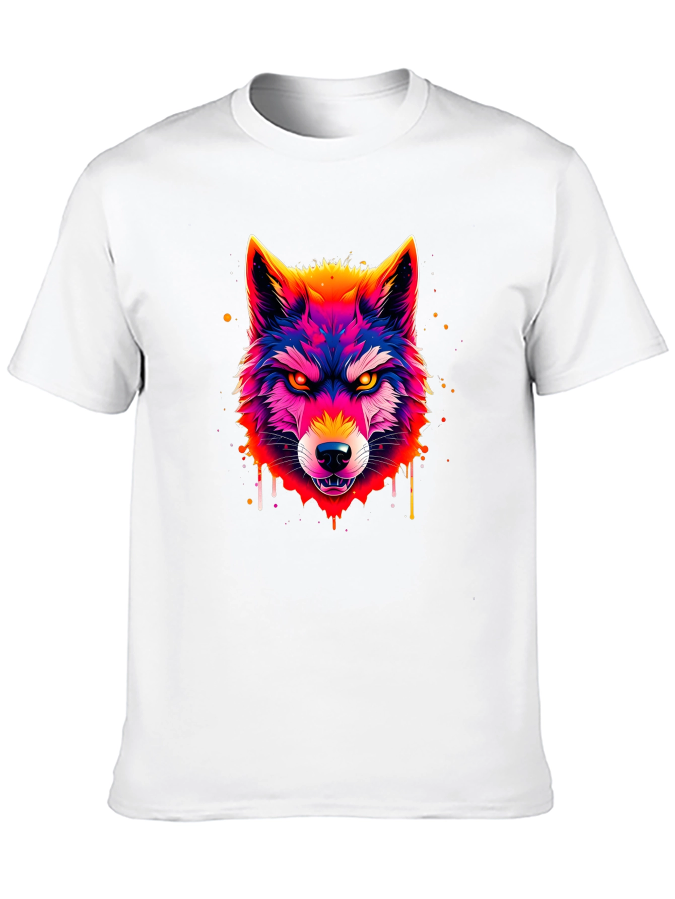 Vivid Wolf Graphic Tee - Mens Black T-Shirt