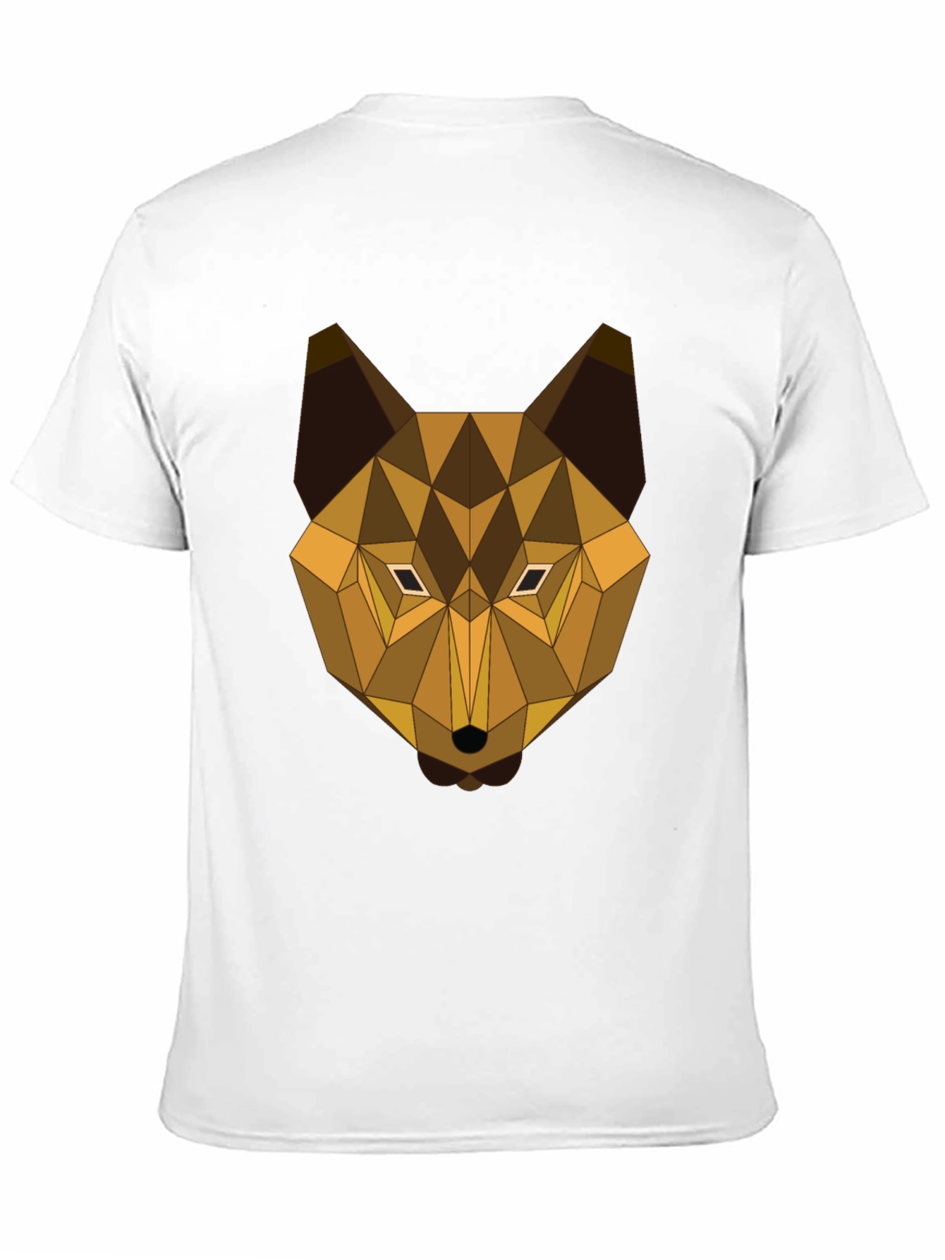 Geometric Wolf Graphic Tee - Modern Animal Print T-Shirt